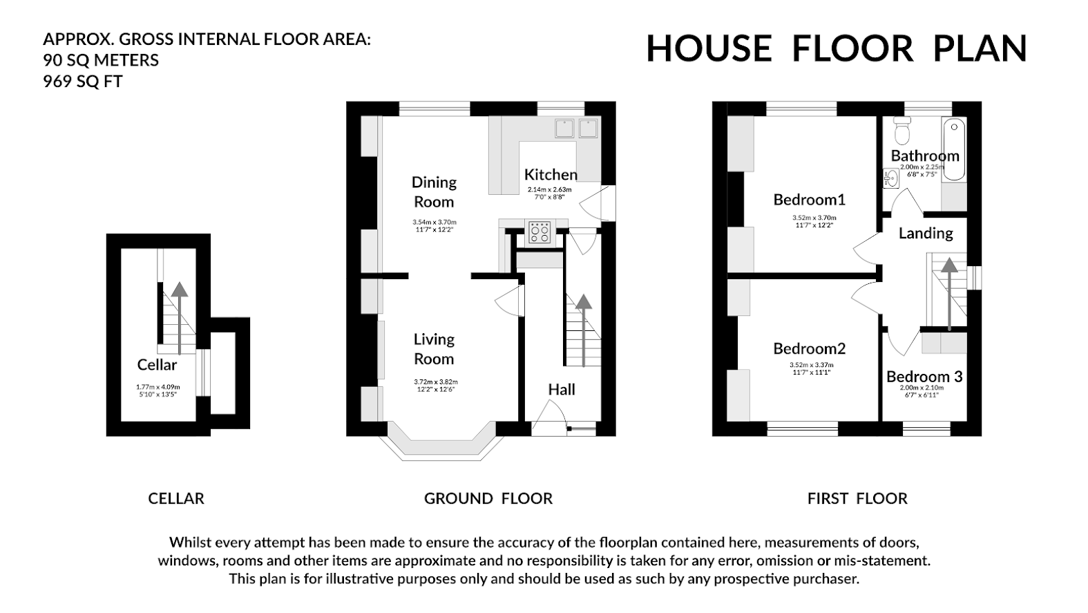 3 bedroom semi-detached house SSTC in Hebden Bridge - Floorplan 1.