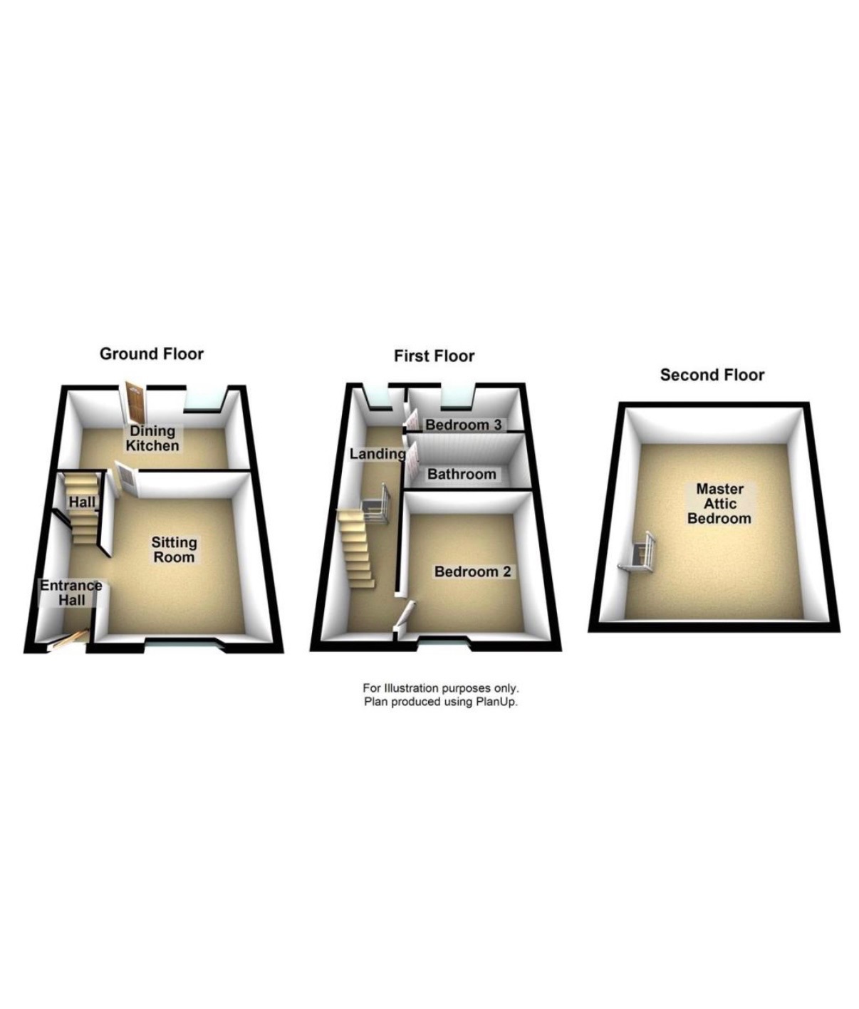 2 bedroom mid terraced house SSTC in Hebden Bridge - Floorplan 1.