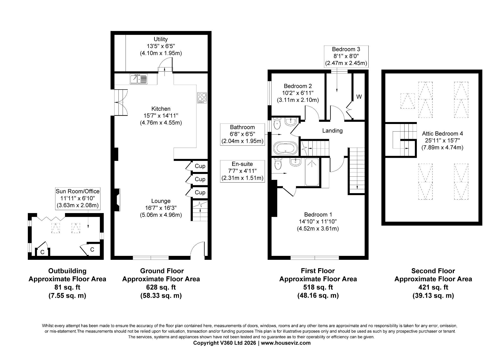 4 bedroom mid terraced house For Sale in Hebden Bridge - Floorplan 1.