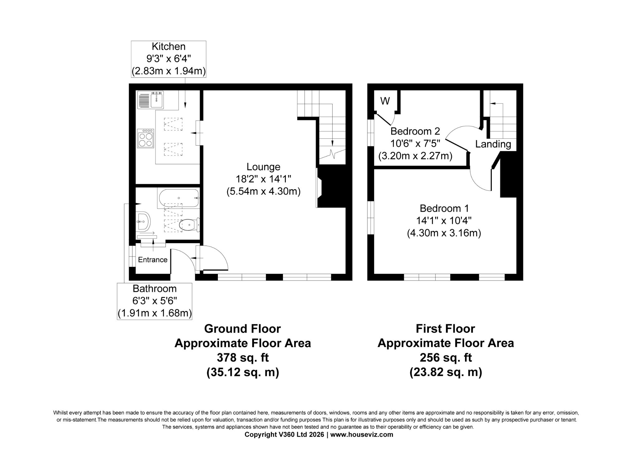 2 bedroom end terraced house For Sale in Hebden Bridge - Floorplan 1.