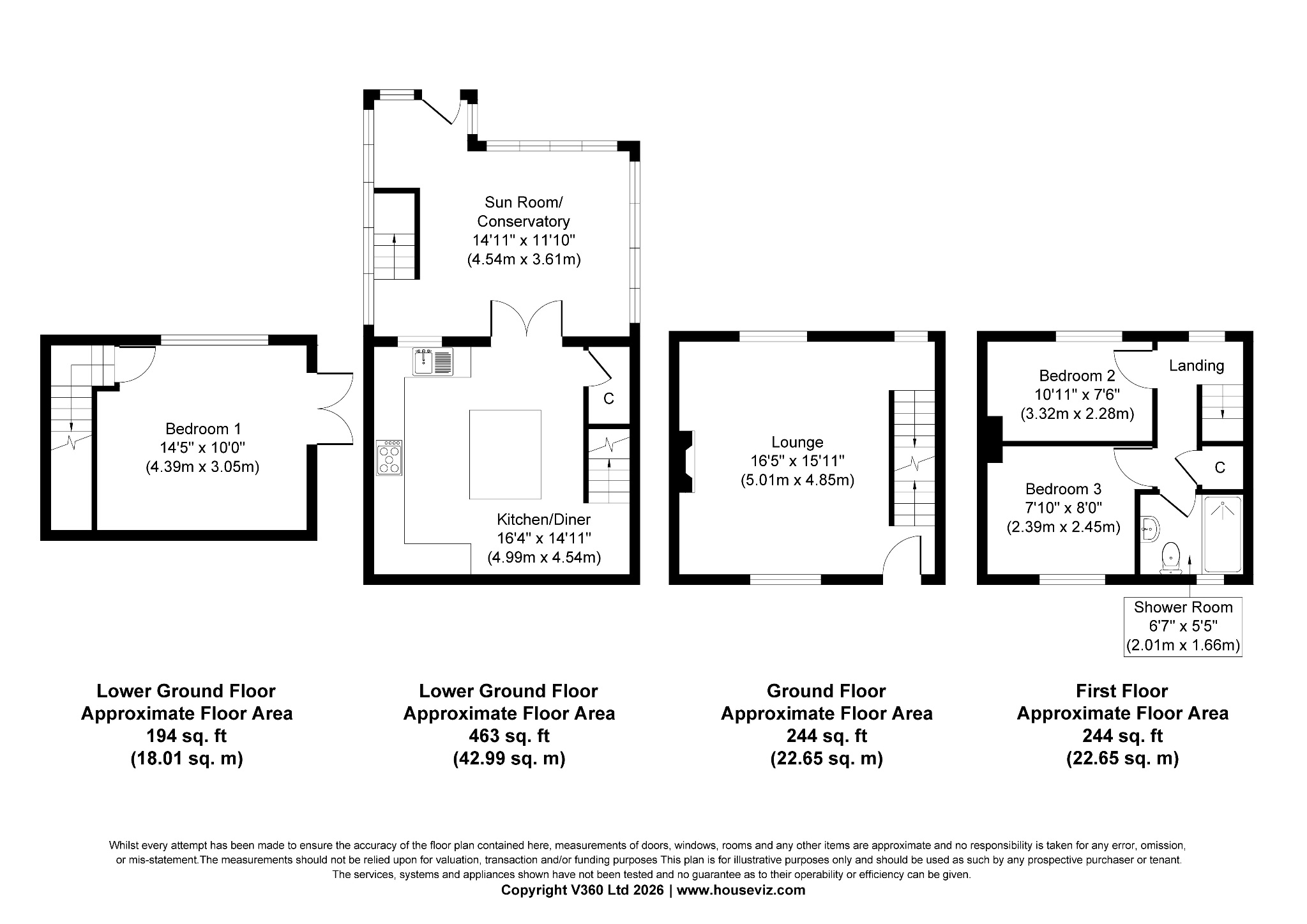 3 bedroom mid terraced house For Sale in Hebden Bridge - Floorplan 1.