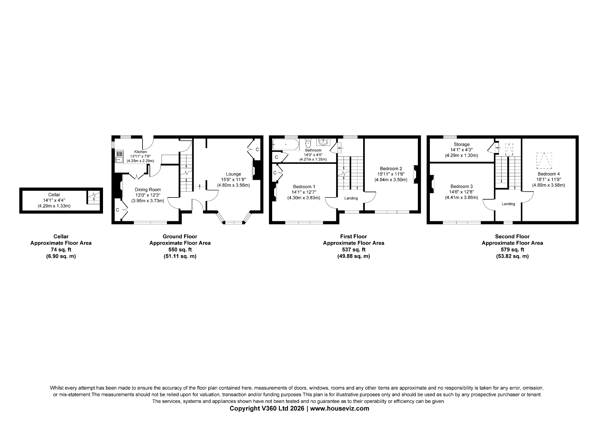4 bedroom semi-detached house For Sale in Hebden Bridge - Floorplan 1.