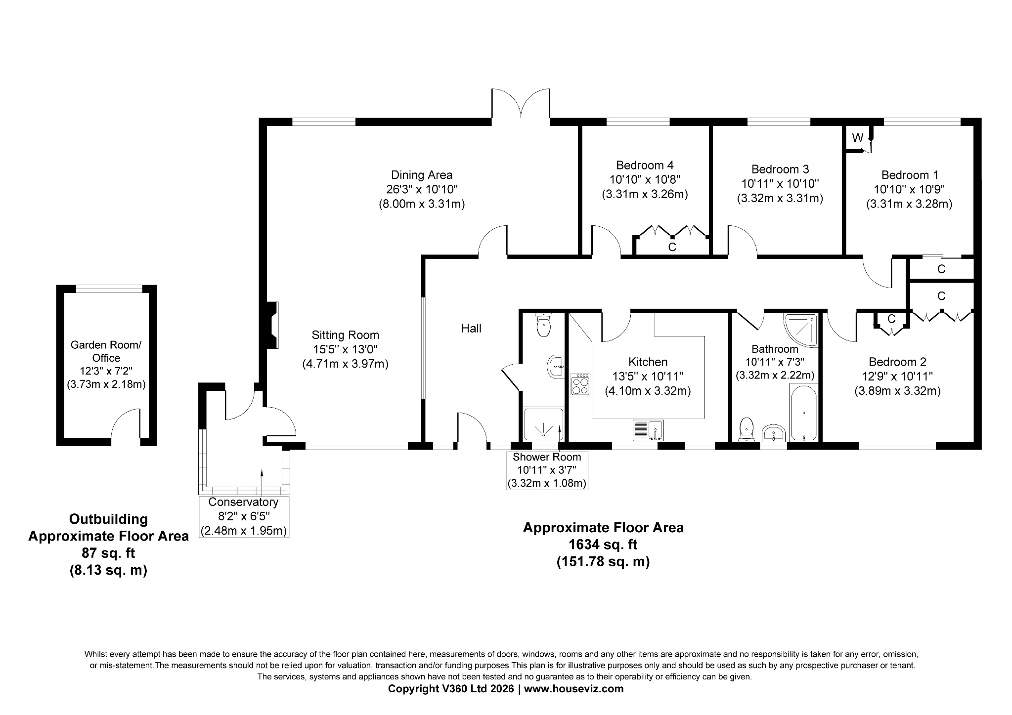 4 bedroom detached bungalow For Sale in Hebden Bridge - Floorplan 1.