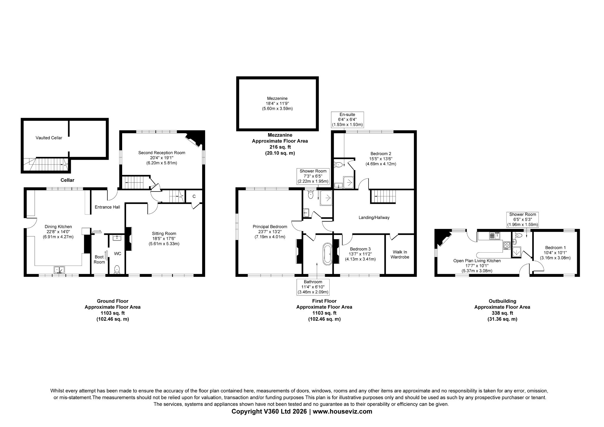 4 bedroom semi-detached house For Sale in Todmorden - Floorplan 1.