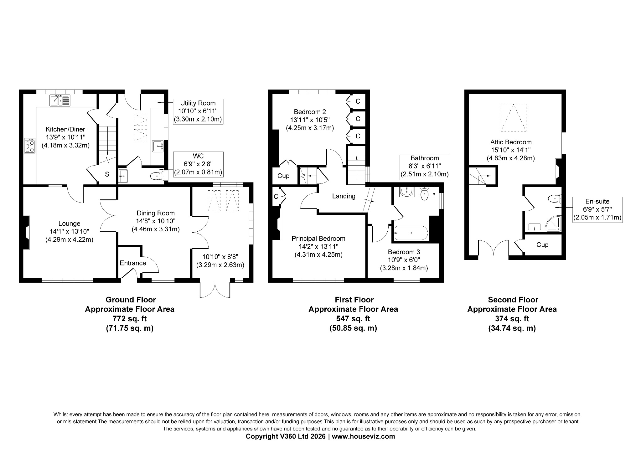 4 bedroom semi-detached house For Sale in Todmorden - Floorplan 1.