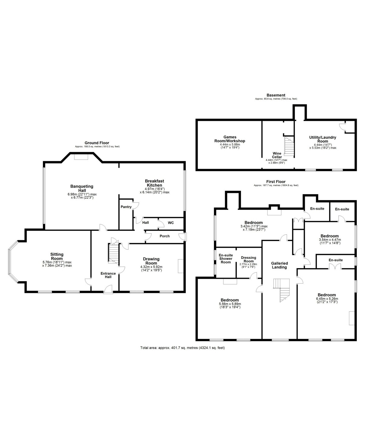 4 bedroom manor house For Sale in Luddenden - Floorplan 1.