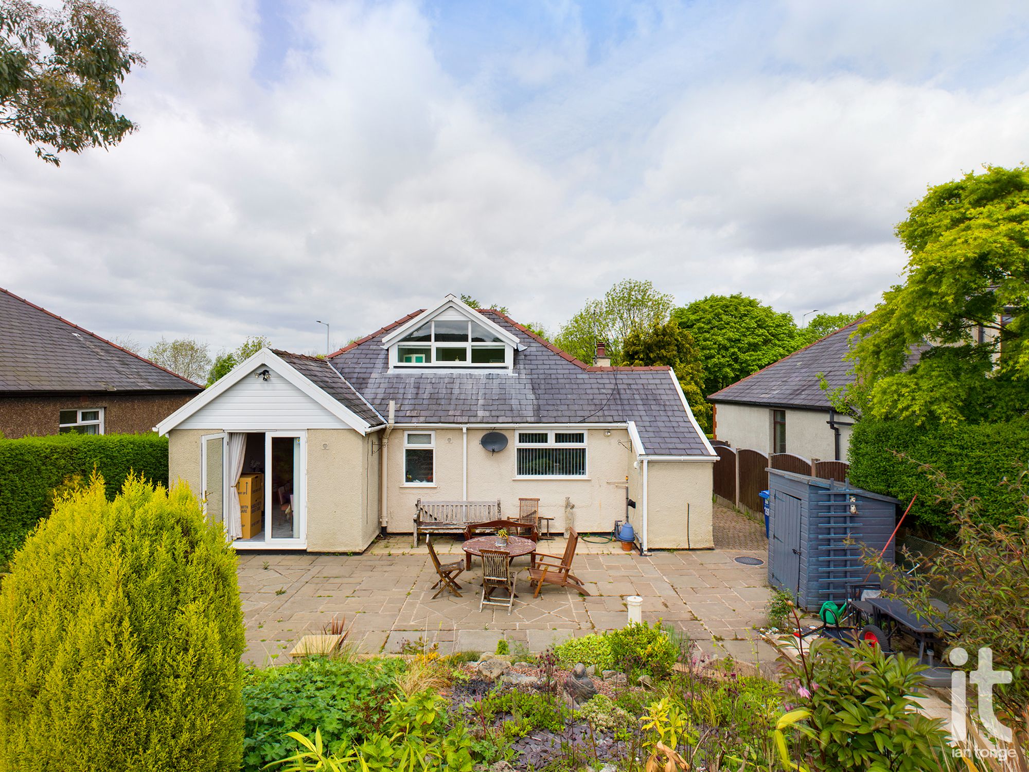 3 bedroom detached bungalow Under Offer in Stockport - Rear Elevation.