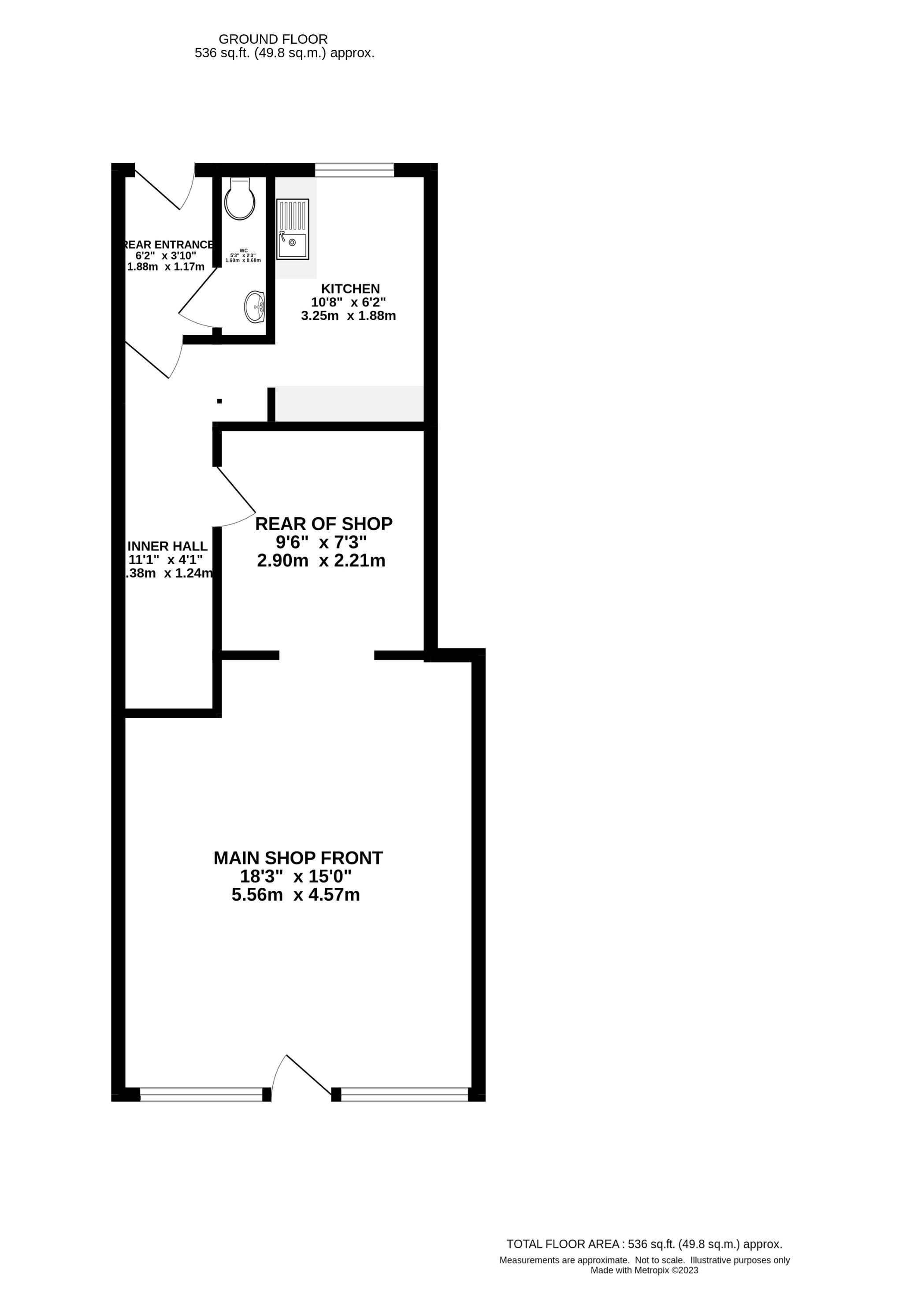 Shop Sold in High Peak - Floorplan 1.