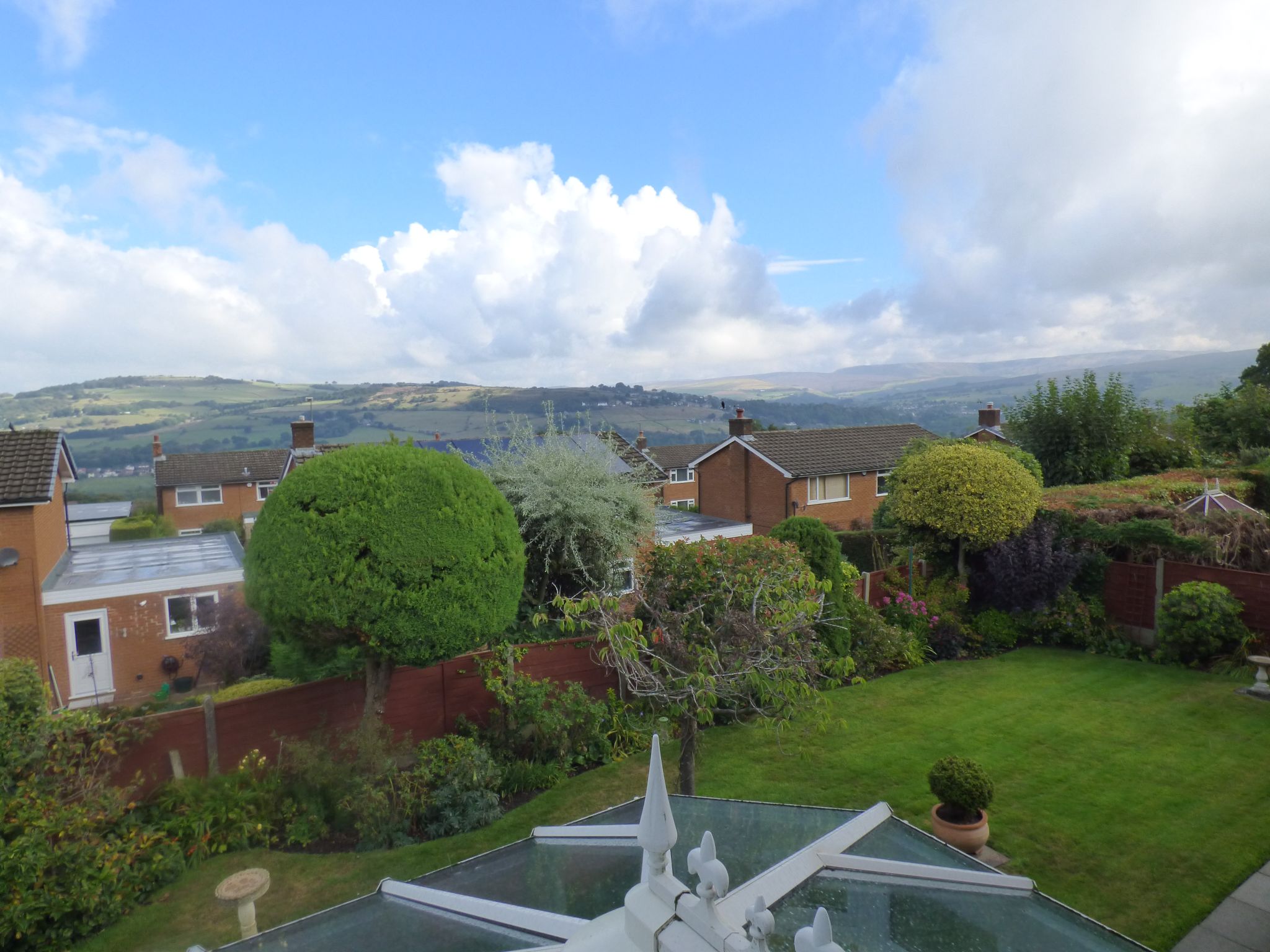4 bedroom detached house SSTC in Stockport - Rear View from Bedroom Four.