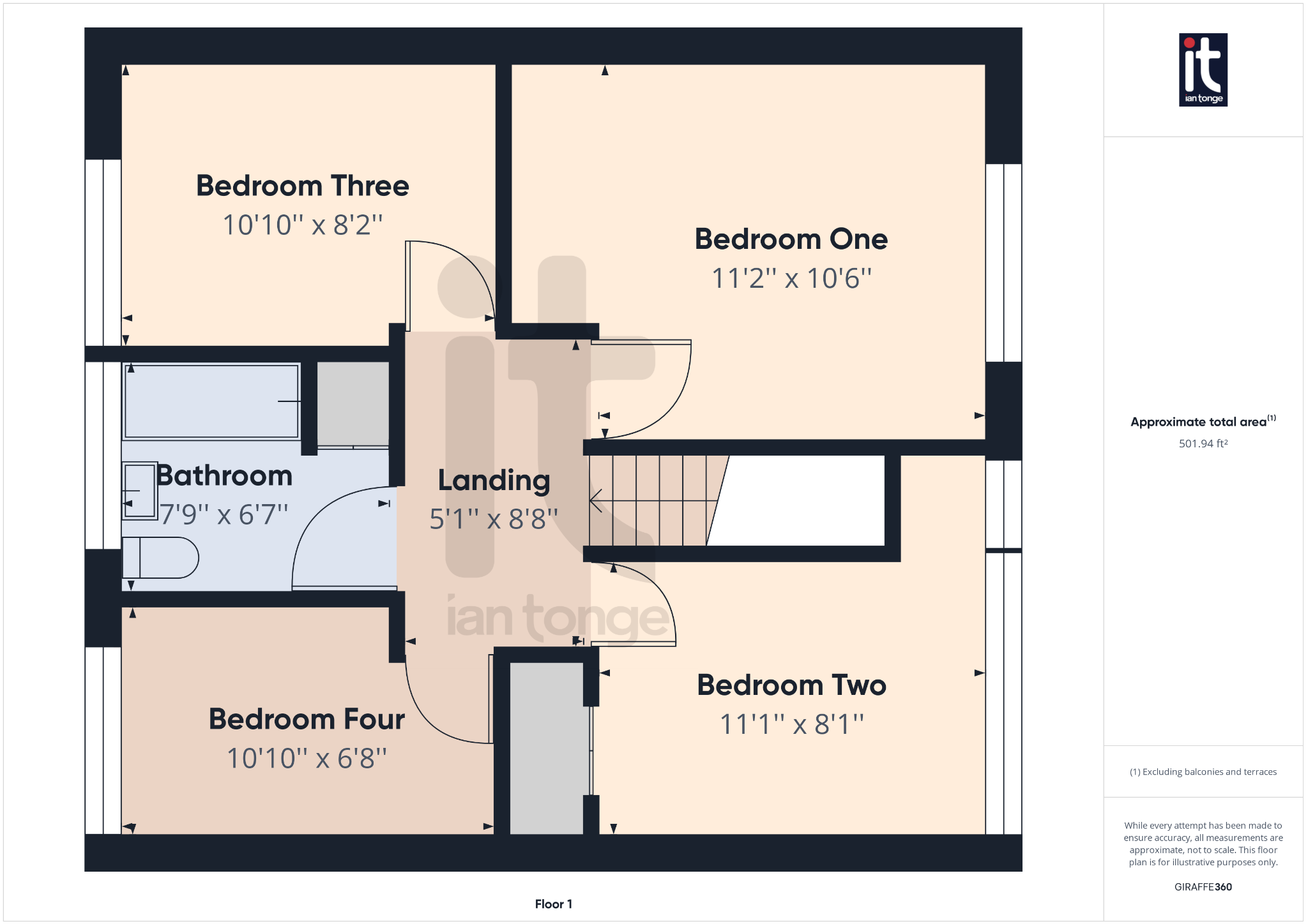 4 bedroom link detached house Sold in Stockport - Floorplan 1.