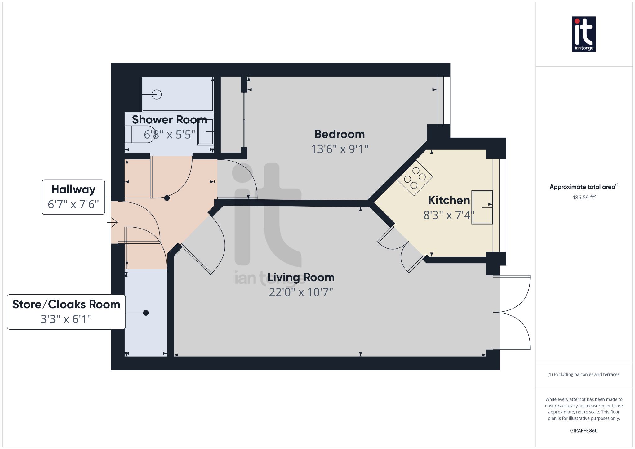 1 bedroom flat flat/apartment For Sale in Stockport - Floorplan 1.
