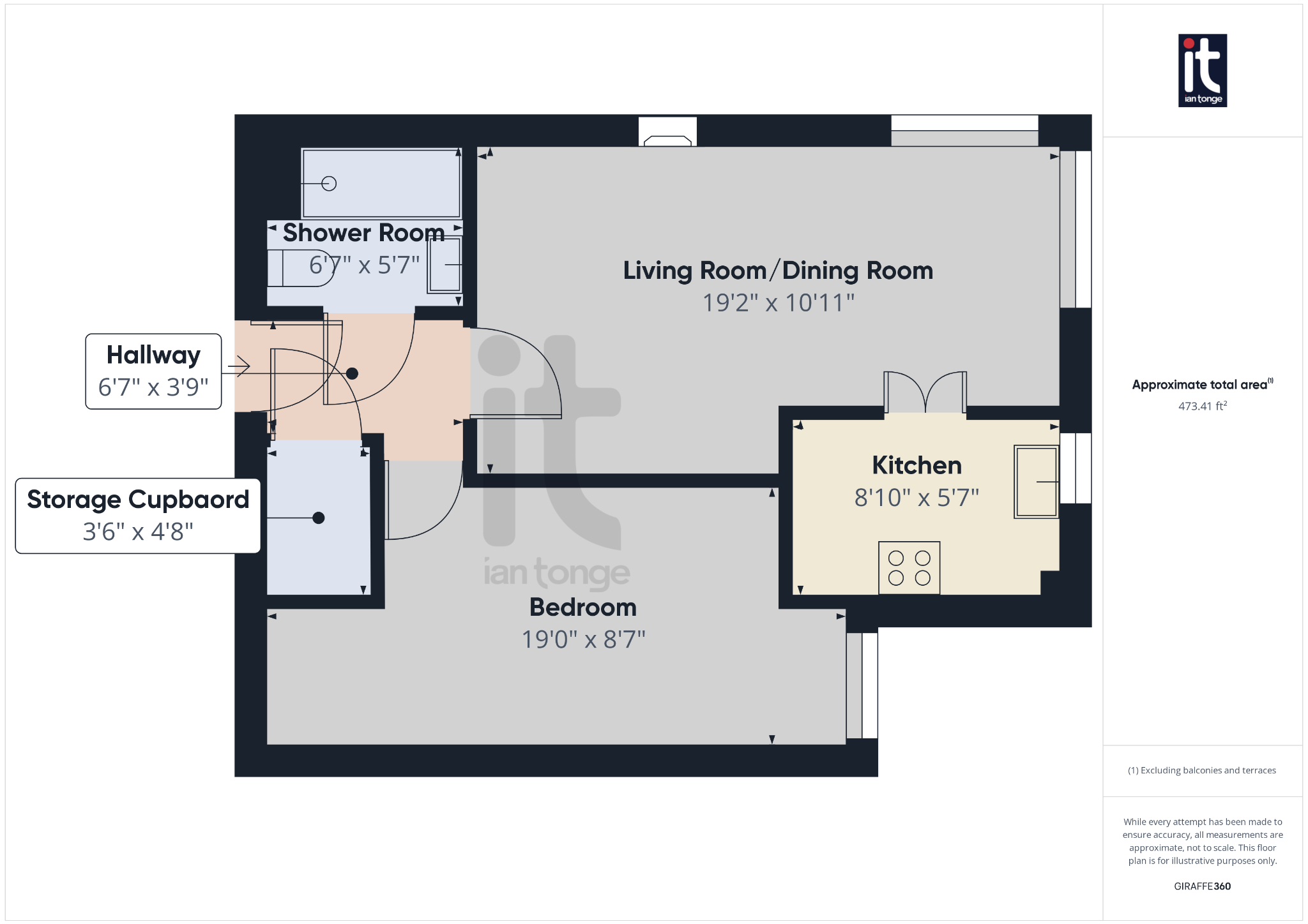 1 bedroom apartment flat/apartment SSTC in Stockport - Floorplan 1.