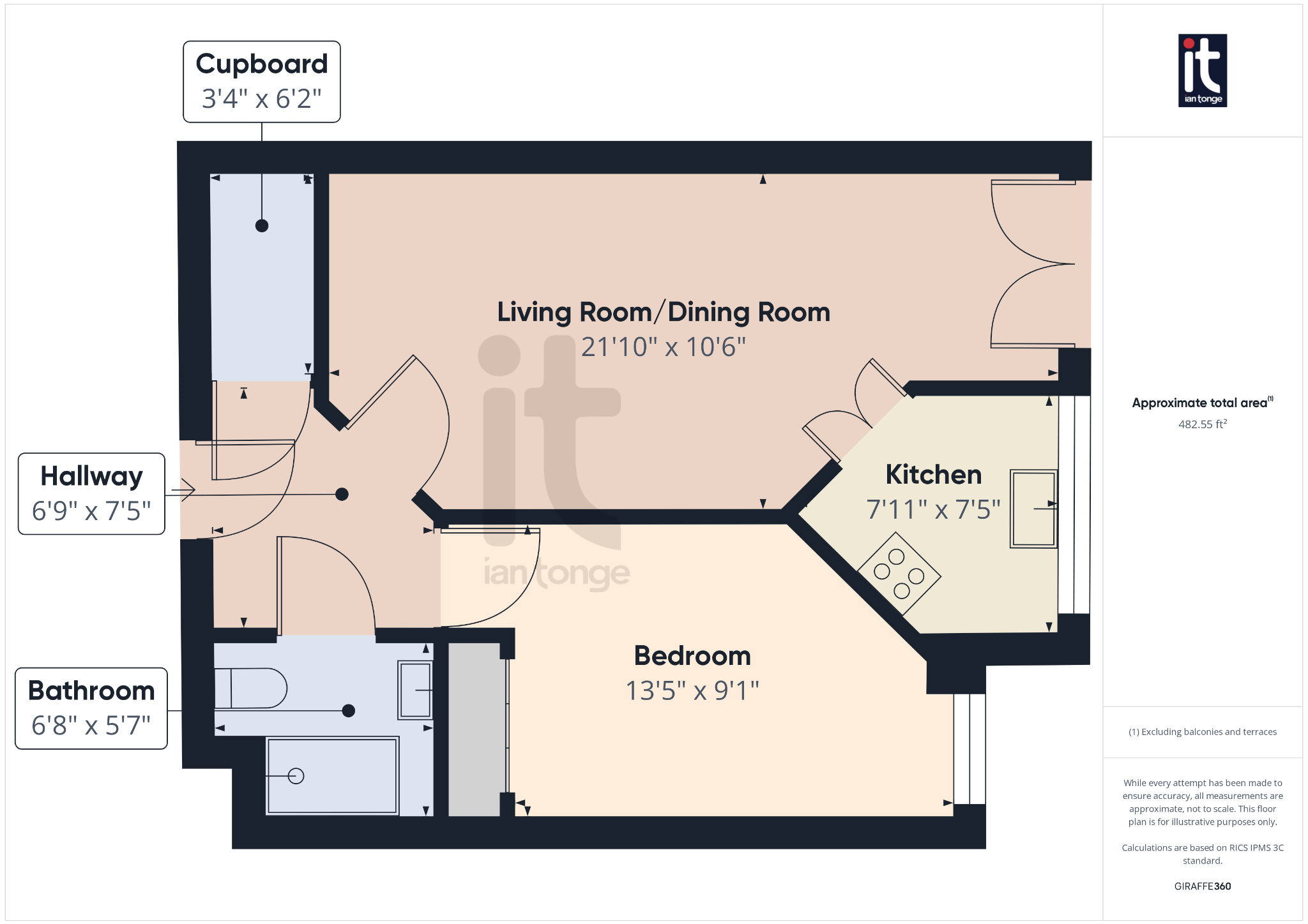 1 bedroom apartment flat/apartment Under Offer in Stockport - Floorplan 1.