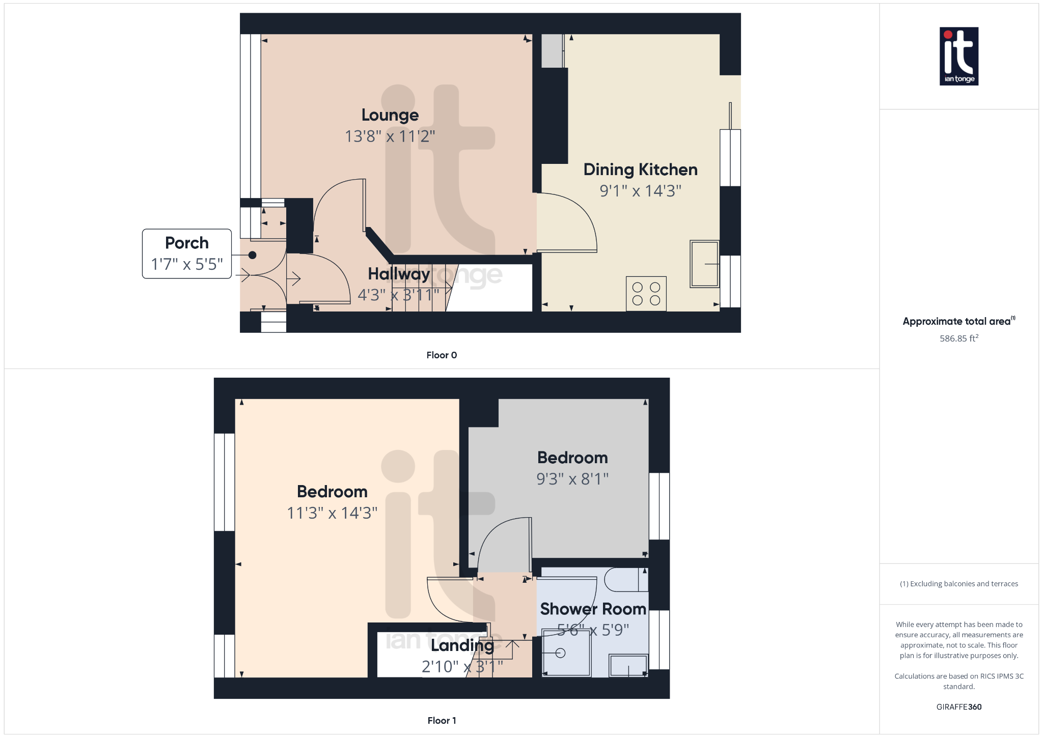 2 bedroom mews house SSTC in Stockport - Floorplan 1.
