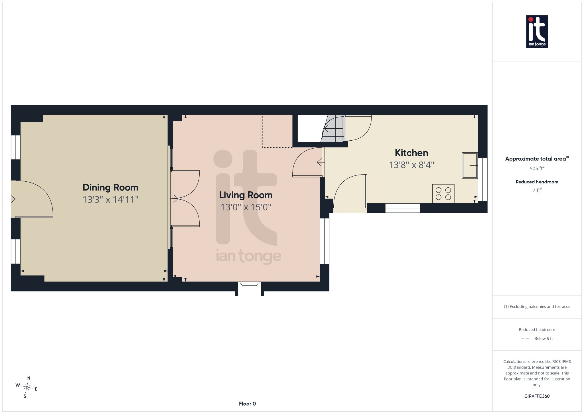 2 bedroom mid terraced house For Sale in Stockport - Floorplan 1.