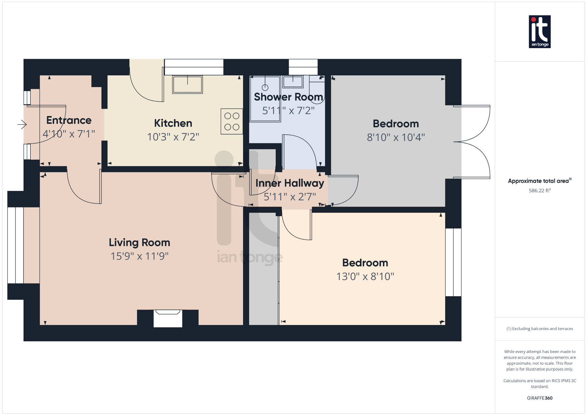 2 bedroom semi-detached bungalow SSTC in Stockport - Floorplan 1.