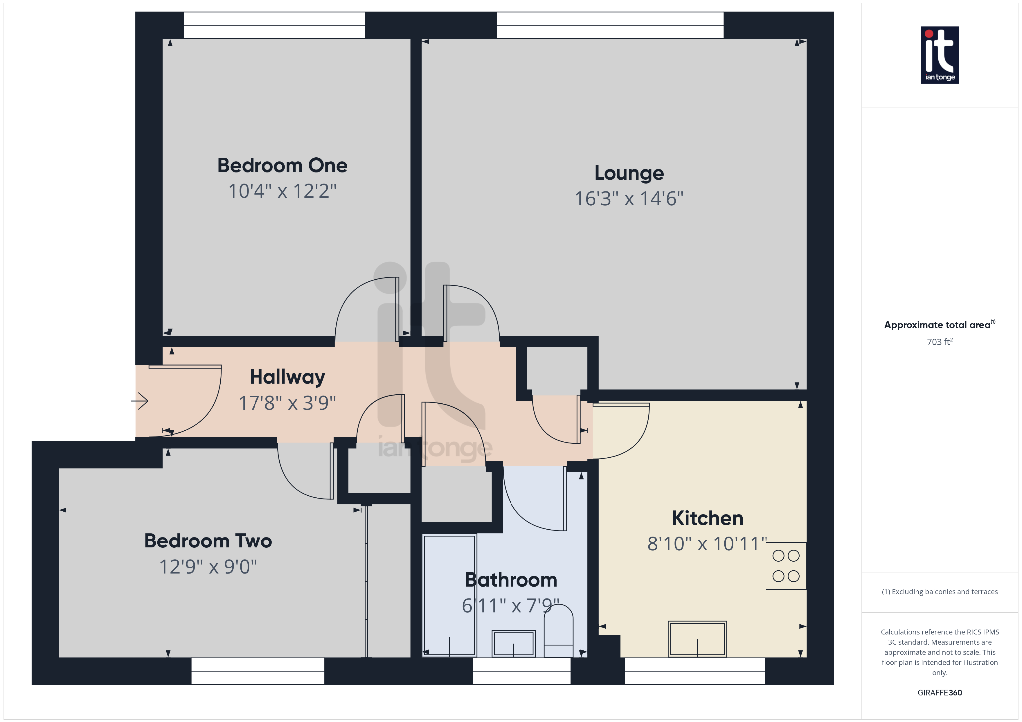 2 bedroom flat flat/apartment Sold in Stockport - Floorplan 1.