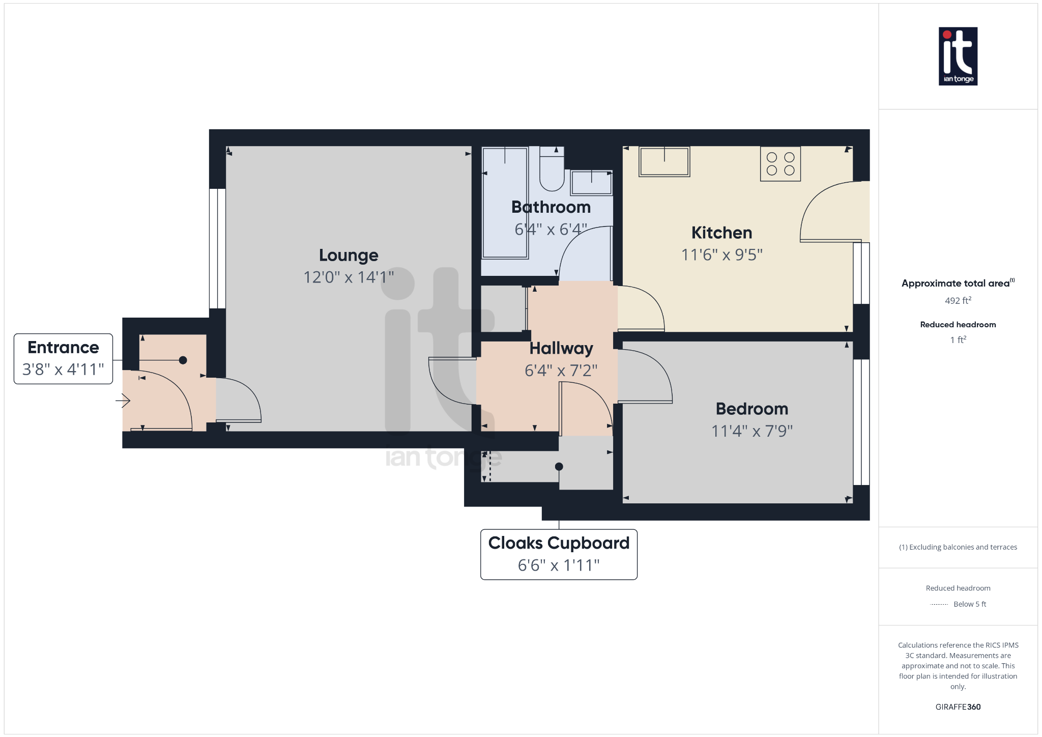 1 bedroom ground floor flat/apartment Under Offer in Stockport - Floorplan 1.