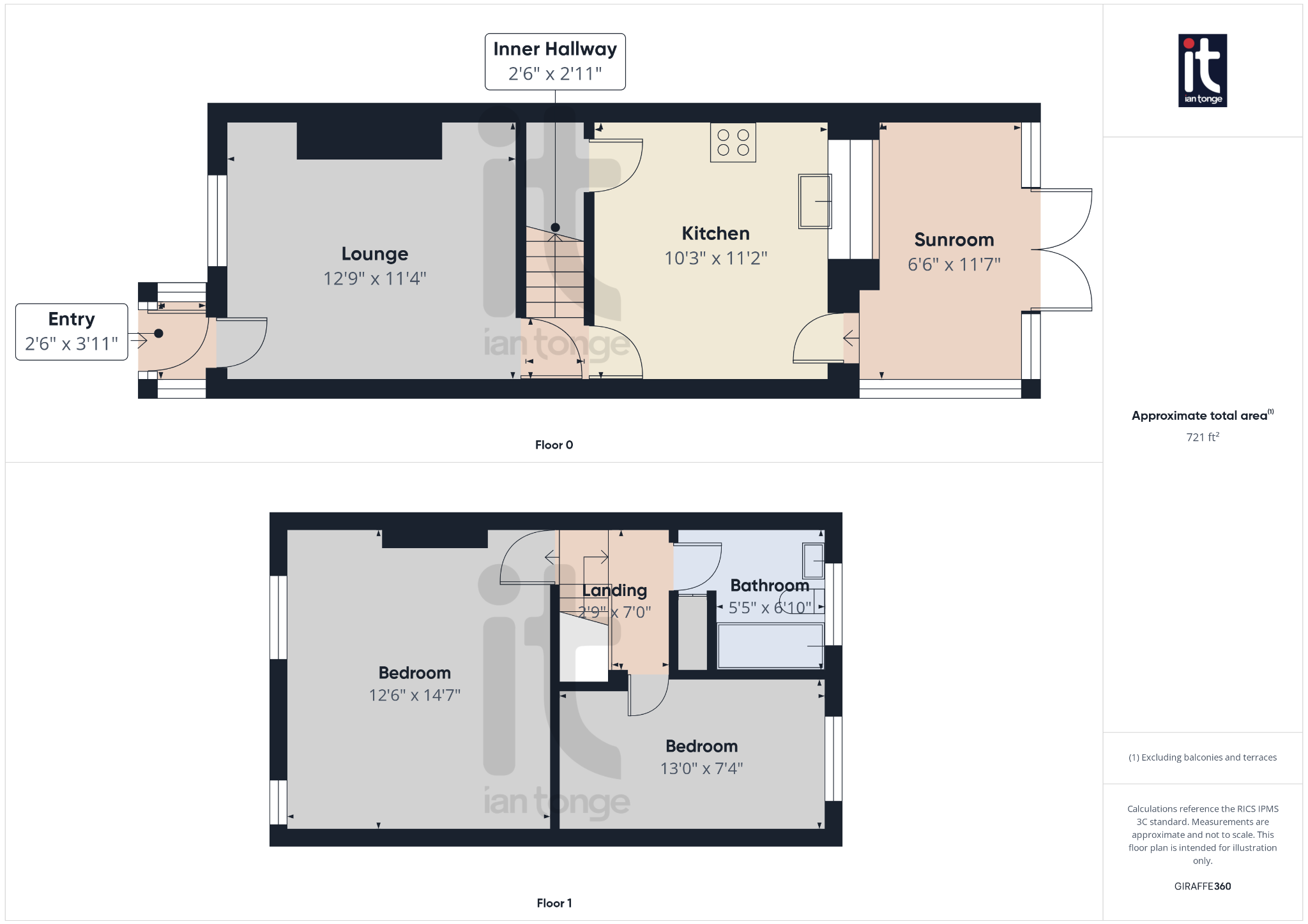 2 bedroom end terraced house For Sale in Stockport - Floorplan 1.