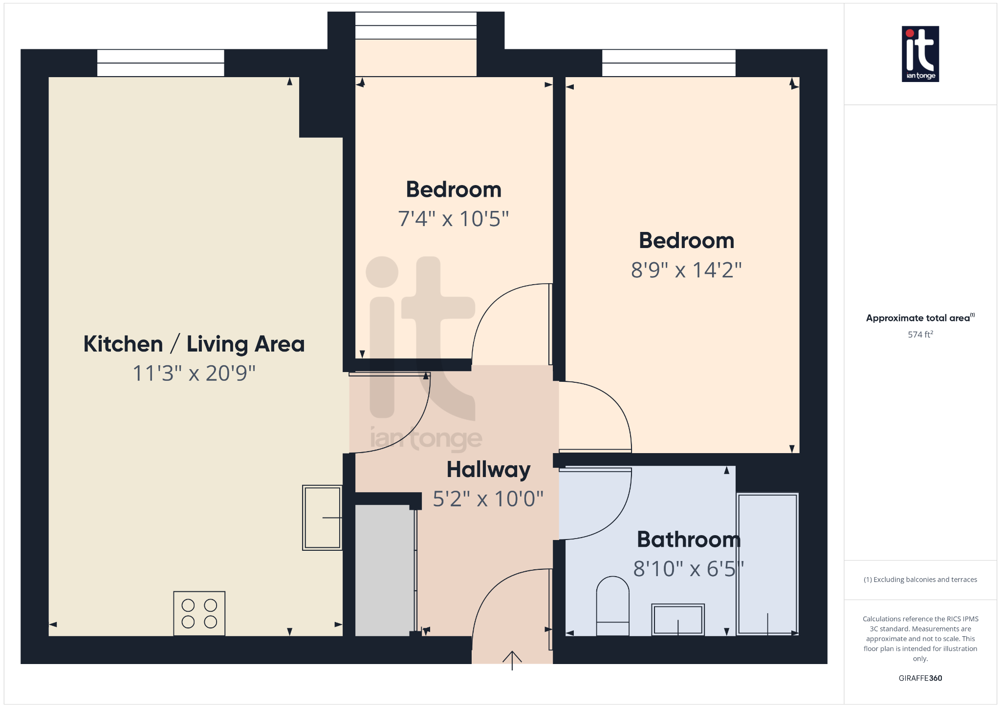 2 bedroom apartment flat/apartment Under Offer in Stockport - Floorplan 1.