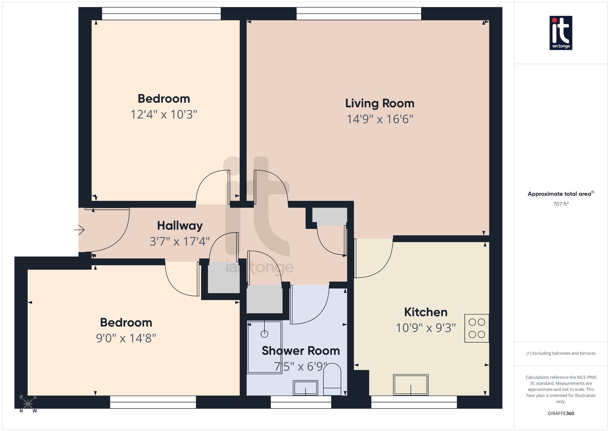 2 bedroom apartment flat/apartment Under Offer in Stockport - Floorplan 1.