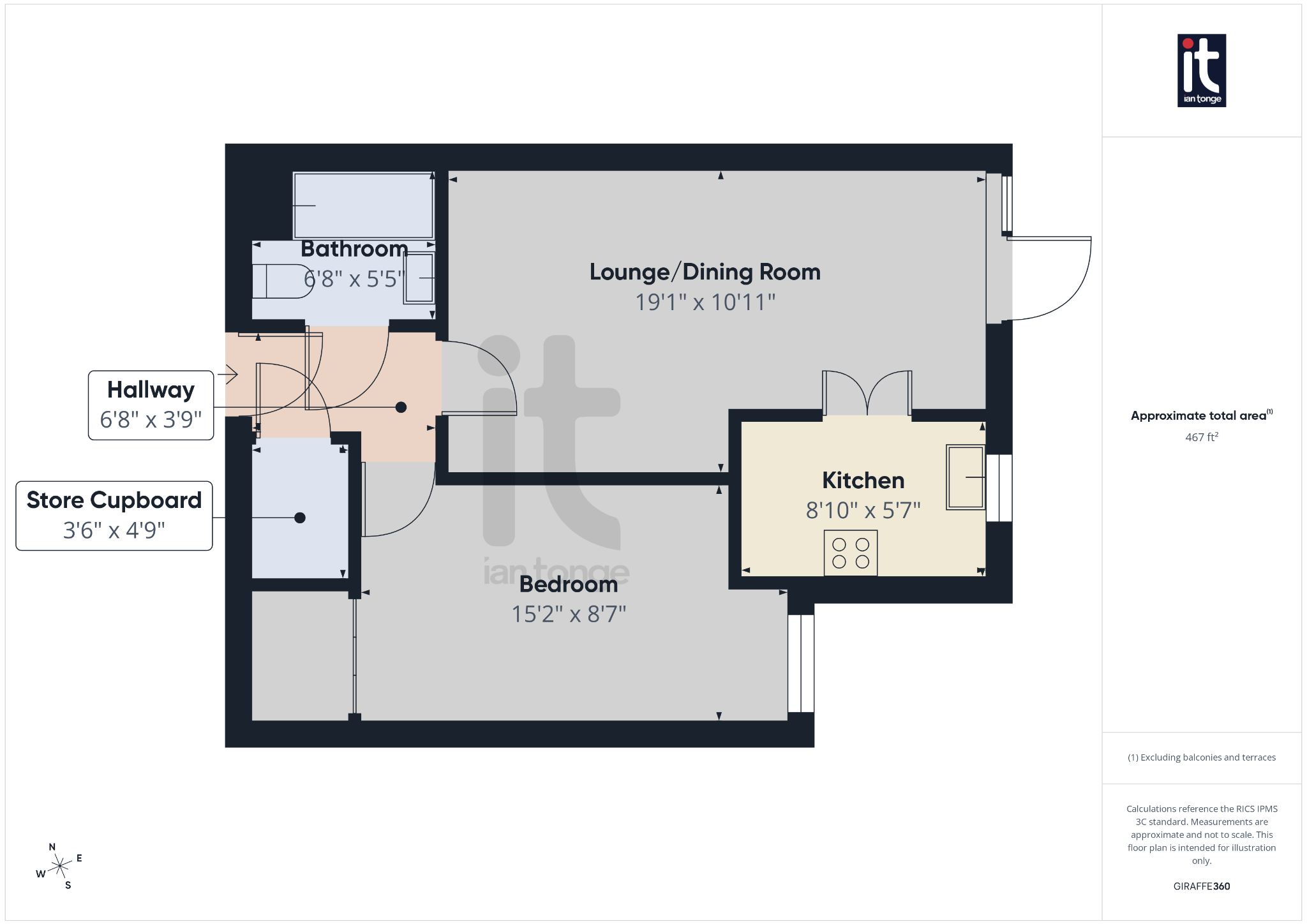 1 bedroom ground floor flat/apartment Under Offer in Stockport - Floorplan 1.