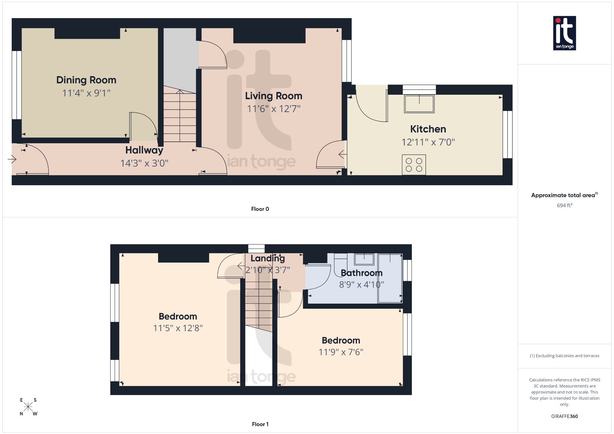 2 bedroom semi-detached house Sold in Stockport - Floorplan 1.
