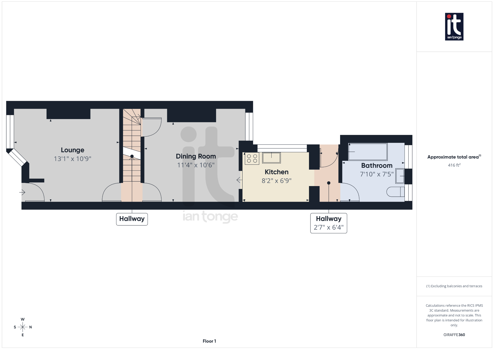 2 bedroom mid terraced house For Sale in Stockport - Floorplan 3.