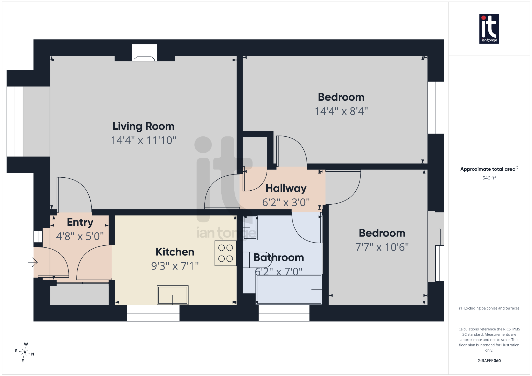 2 bedroom semi-detached bungalow For Sale in Stockport - Floorplan 1.