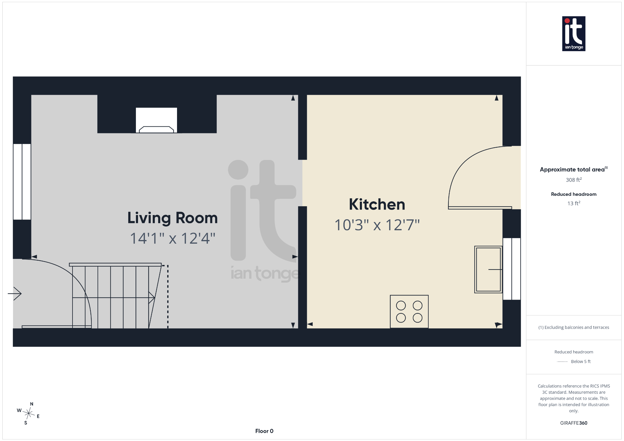 2 bedroom mid terraced house For Sale in High Peak - Floorplan 1.