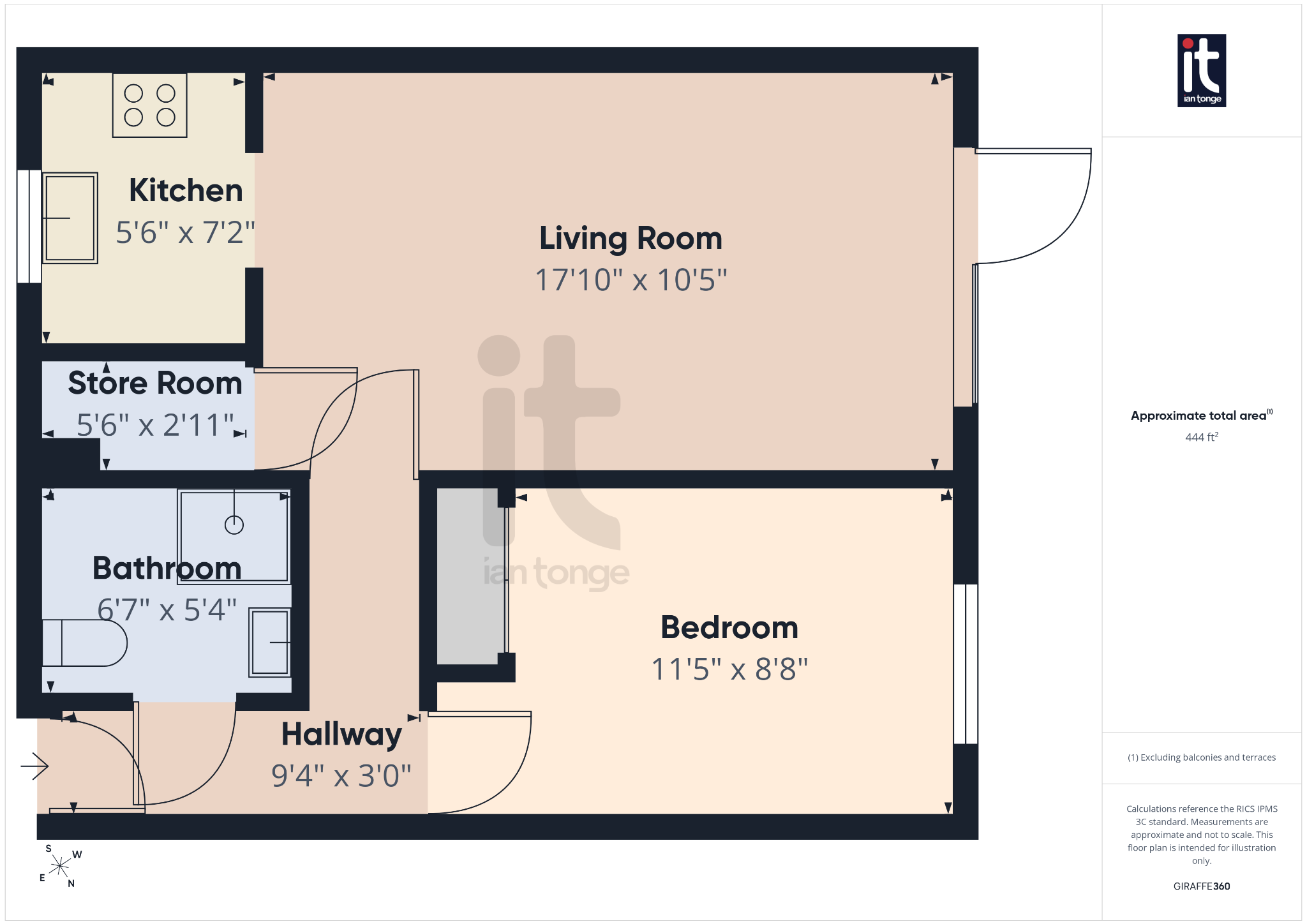 1 bedroom ground floor flat/apartment For Sale in Stockport - Floorplan 1.