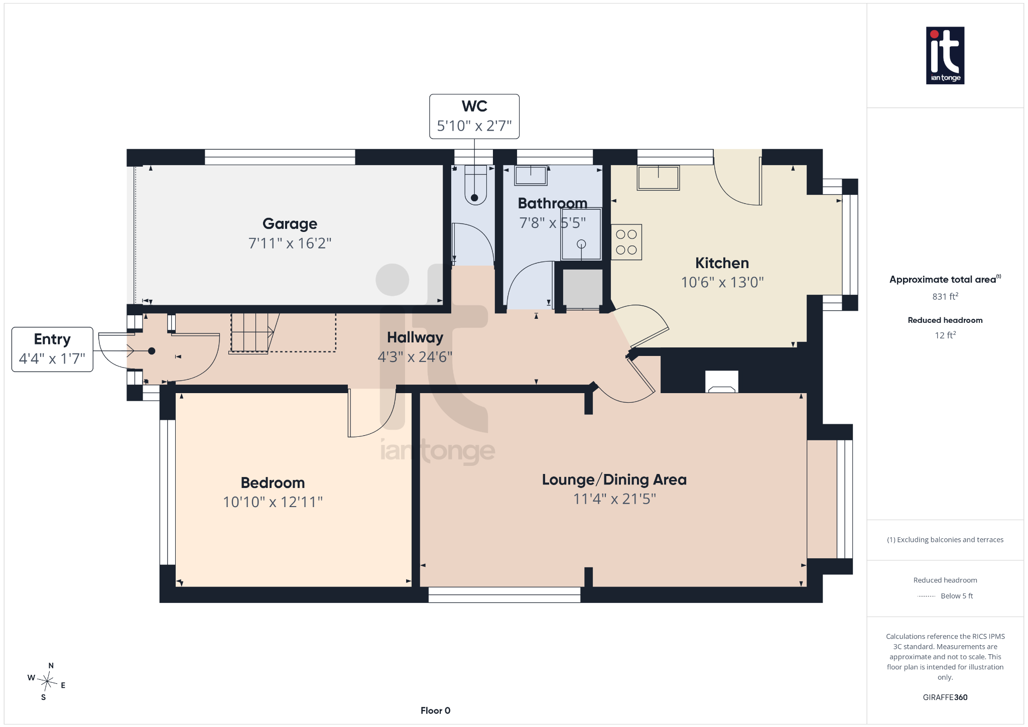 2 bedroom detached bungalow For Sale in Stockport - Floorplan 1.