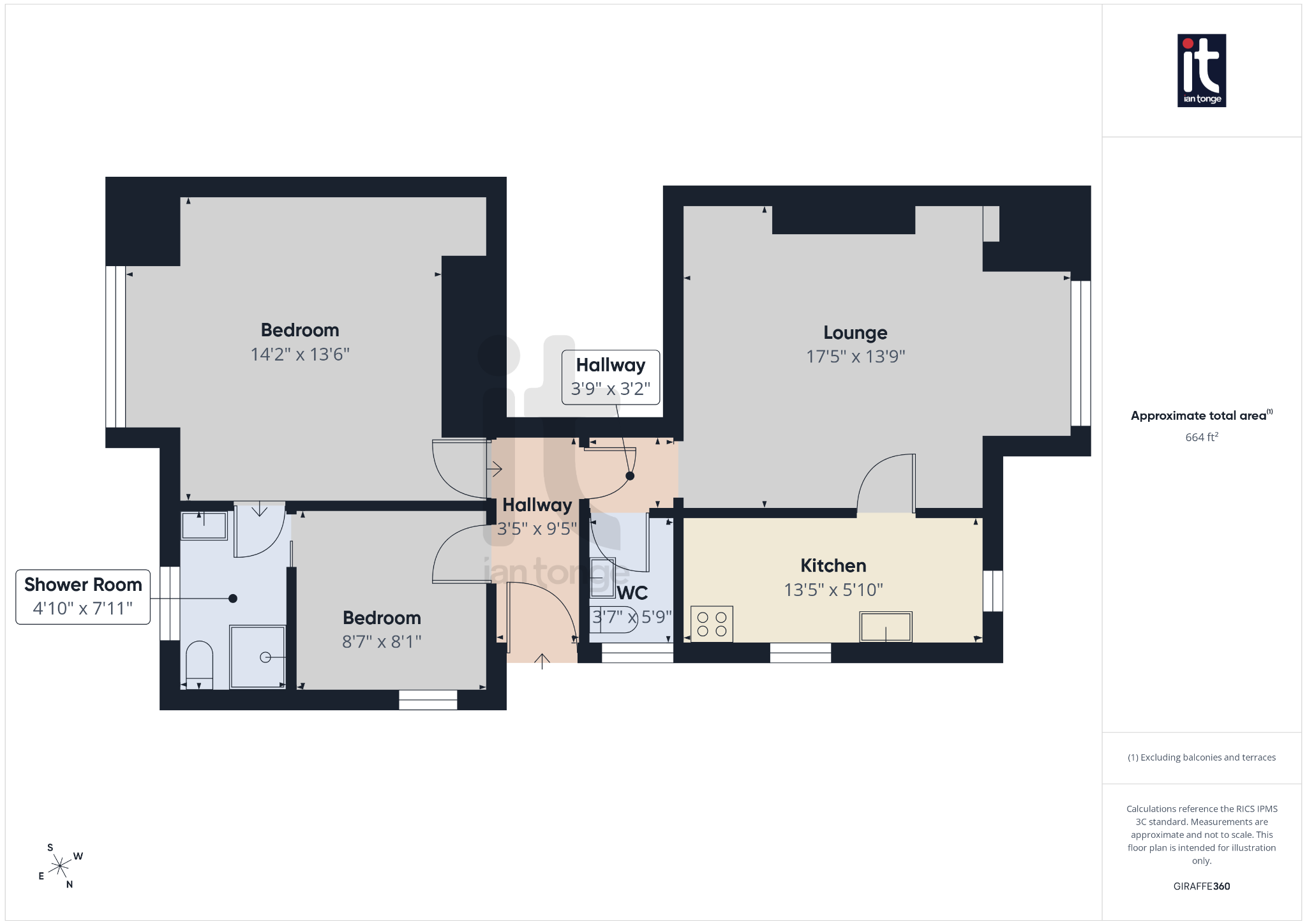 2 bedroom apartment flat/apartment For Sale in Manchester - Floorplan 1.