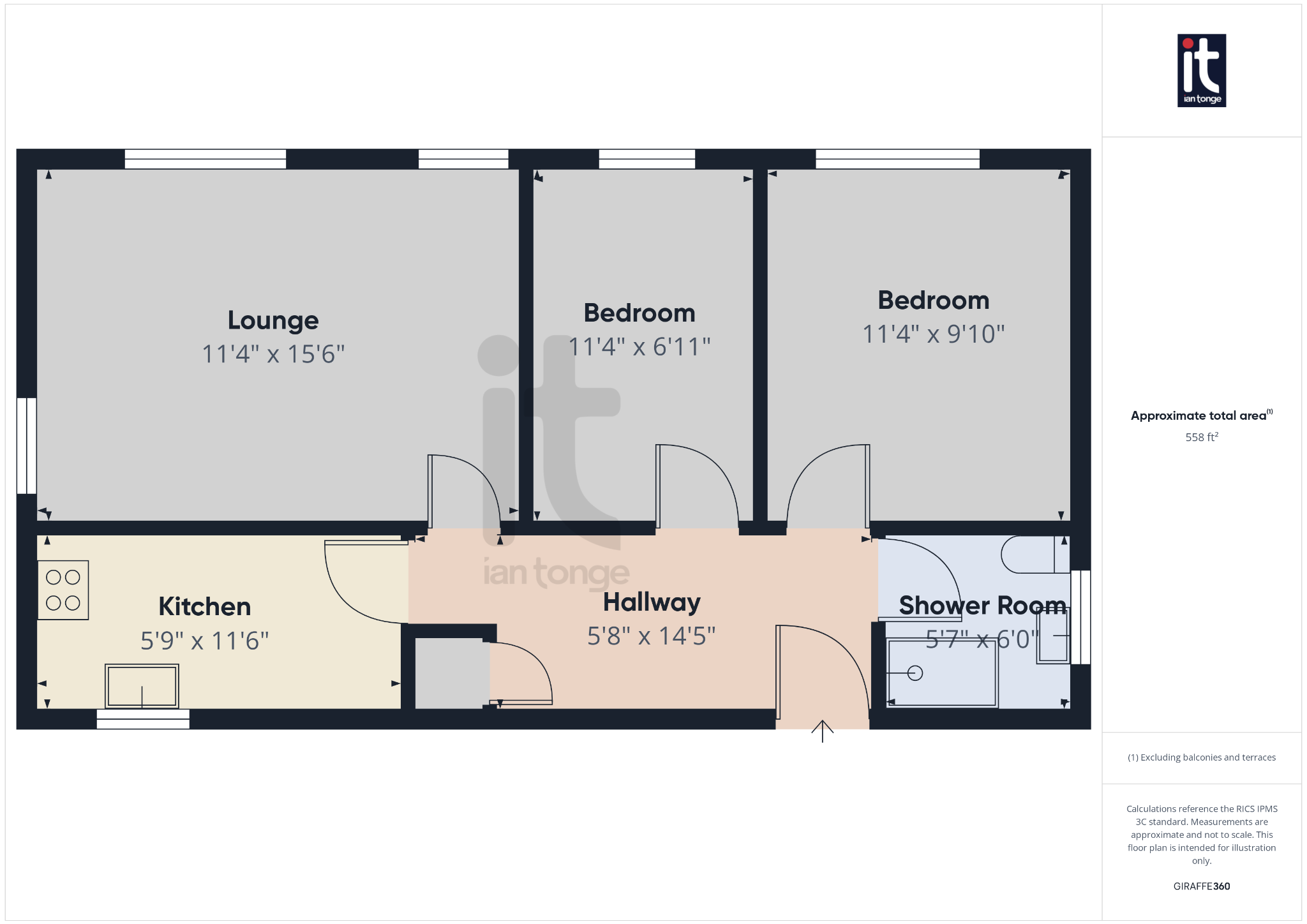 2 bedroom ground floor flat/apartment For Sale in Manchester - Floorplan 1.