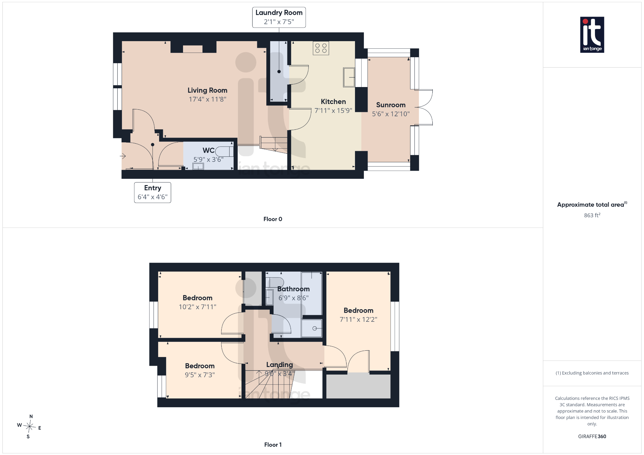 3 bedroom mid terraced house For Sale in Stockport - Floorplan 1.