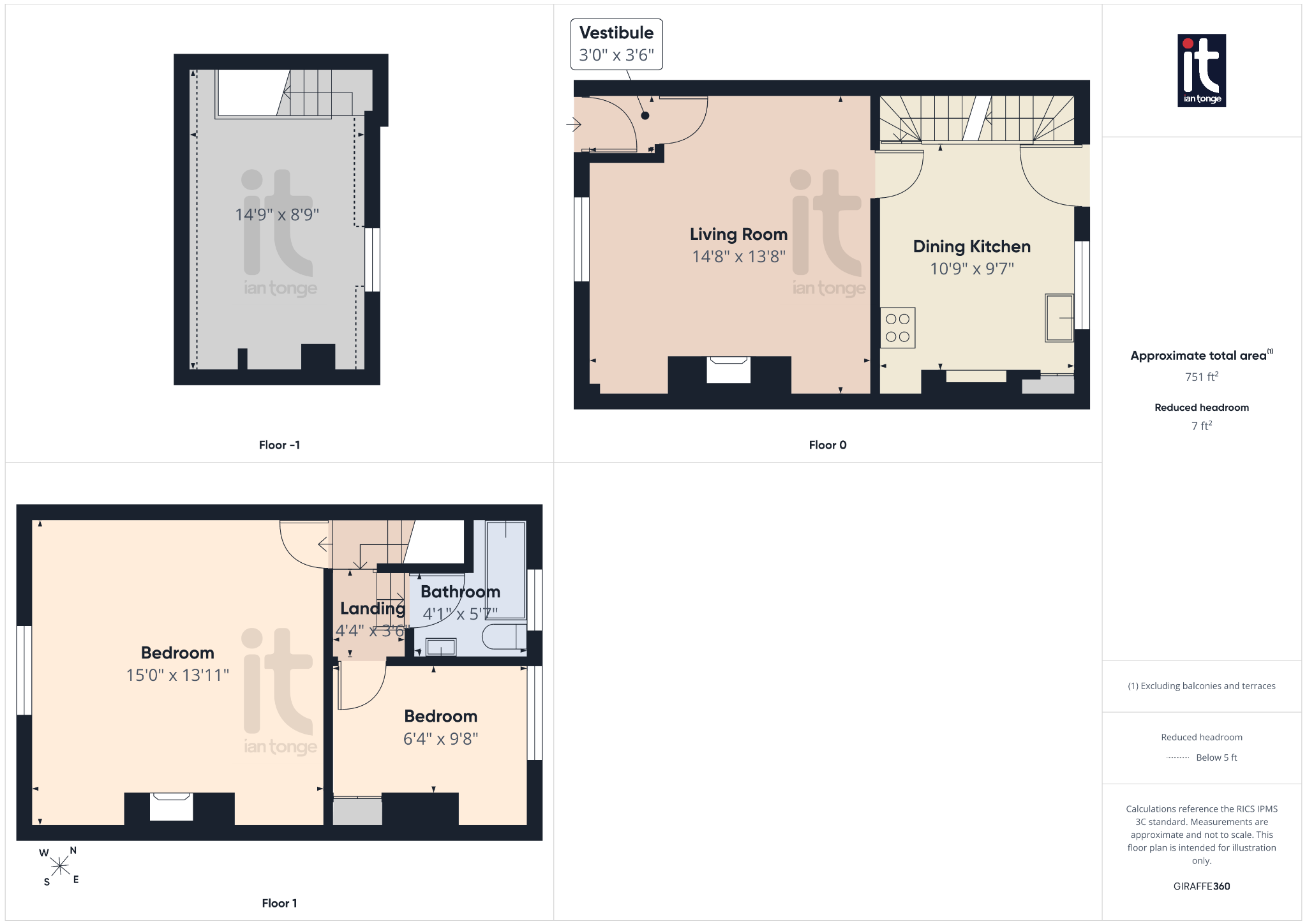 2 bedroom mid terraced house For Sale in Stockport - Floorplan 1.