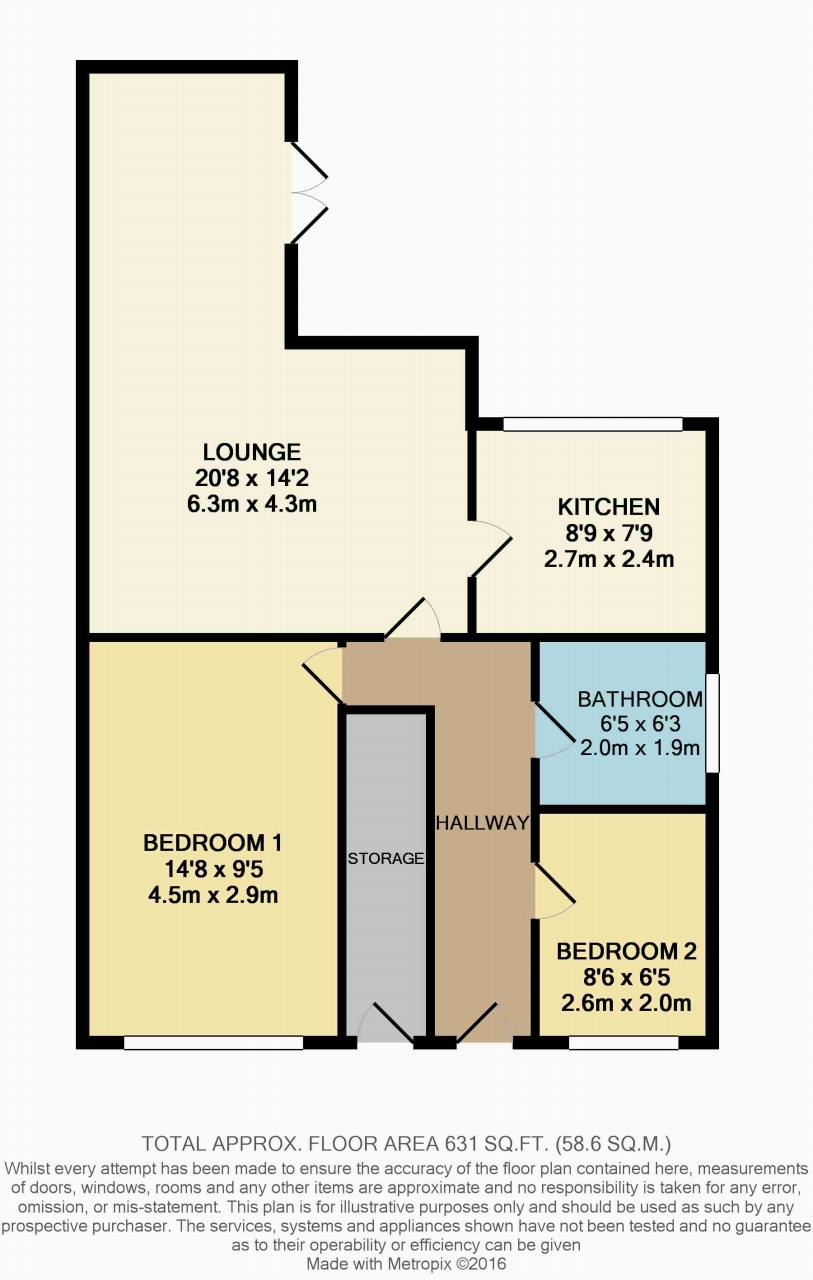 2 bedroom apartment flat/apartment Let in Wigan - Floorplan 1.