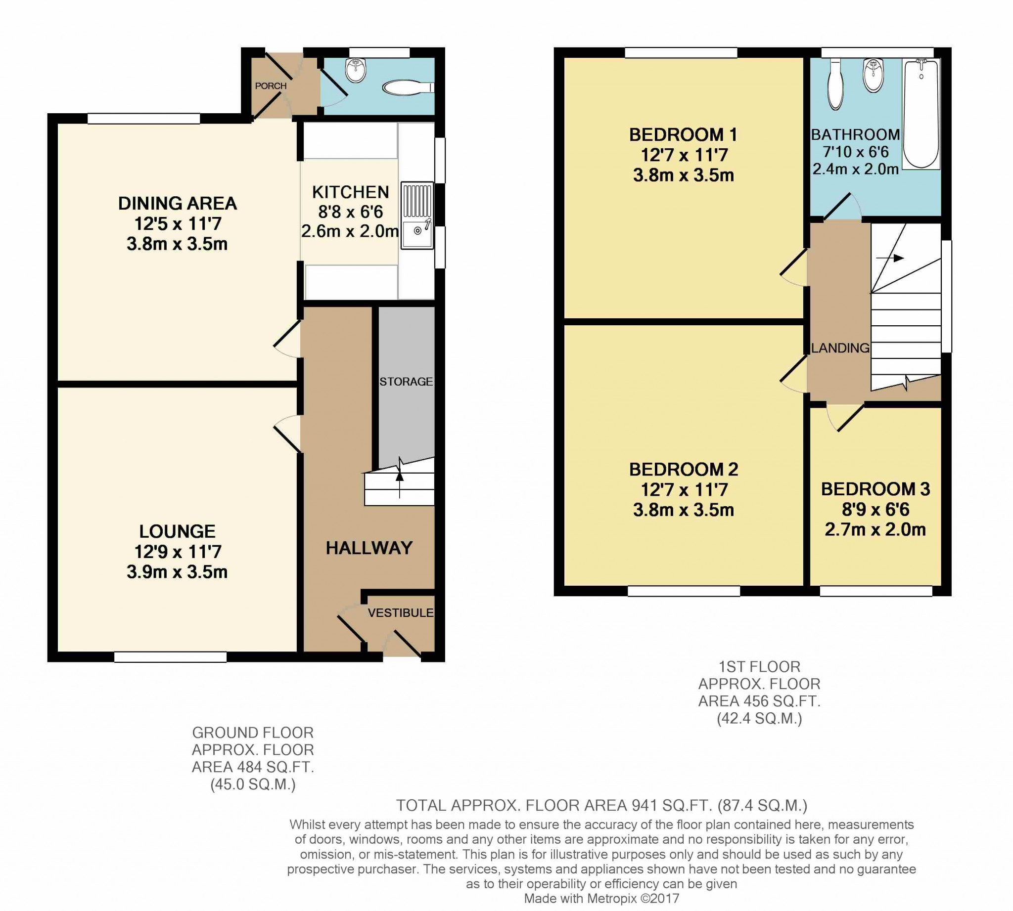 3 bedroom semi-detached house Let in Wigan - Floorplan 1.