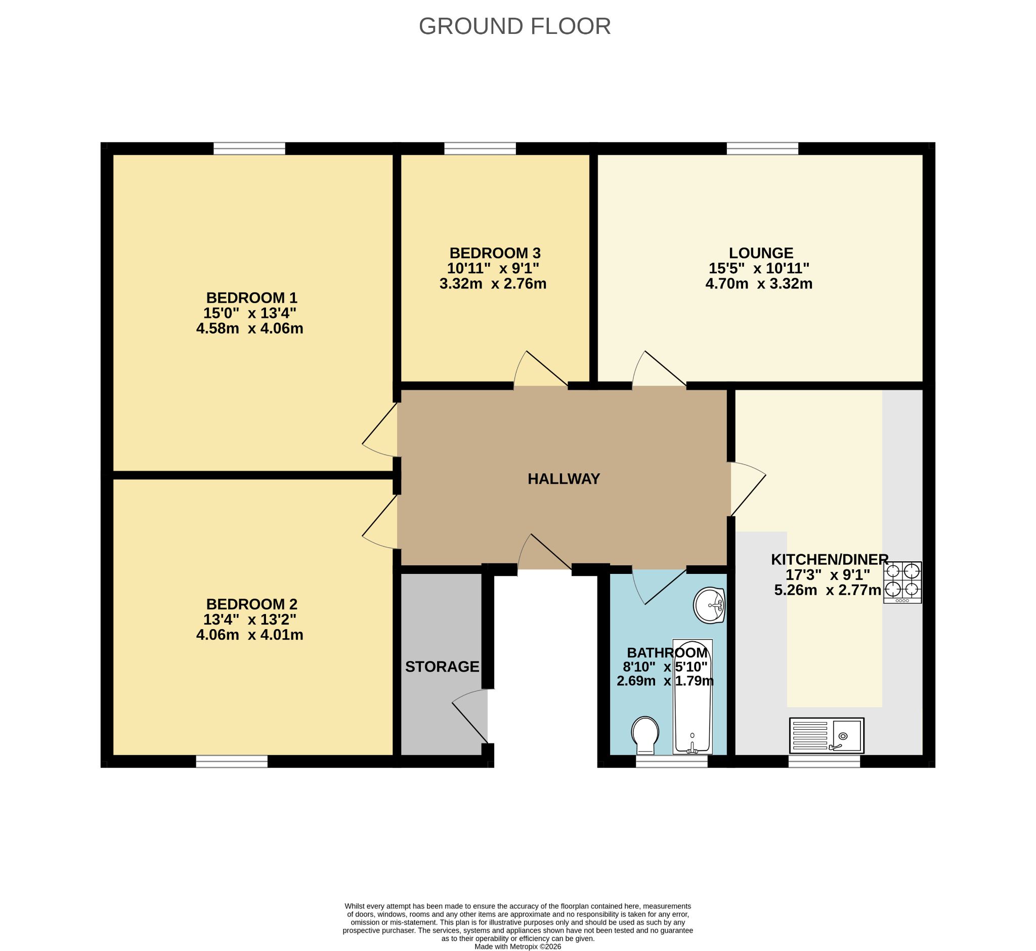3 bedroom apartment flat/apartment For Sale in Skelmersdale - Floorplan 1.