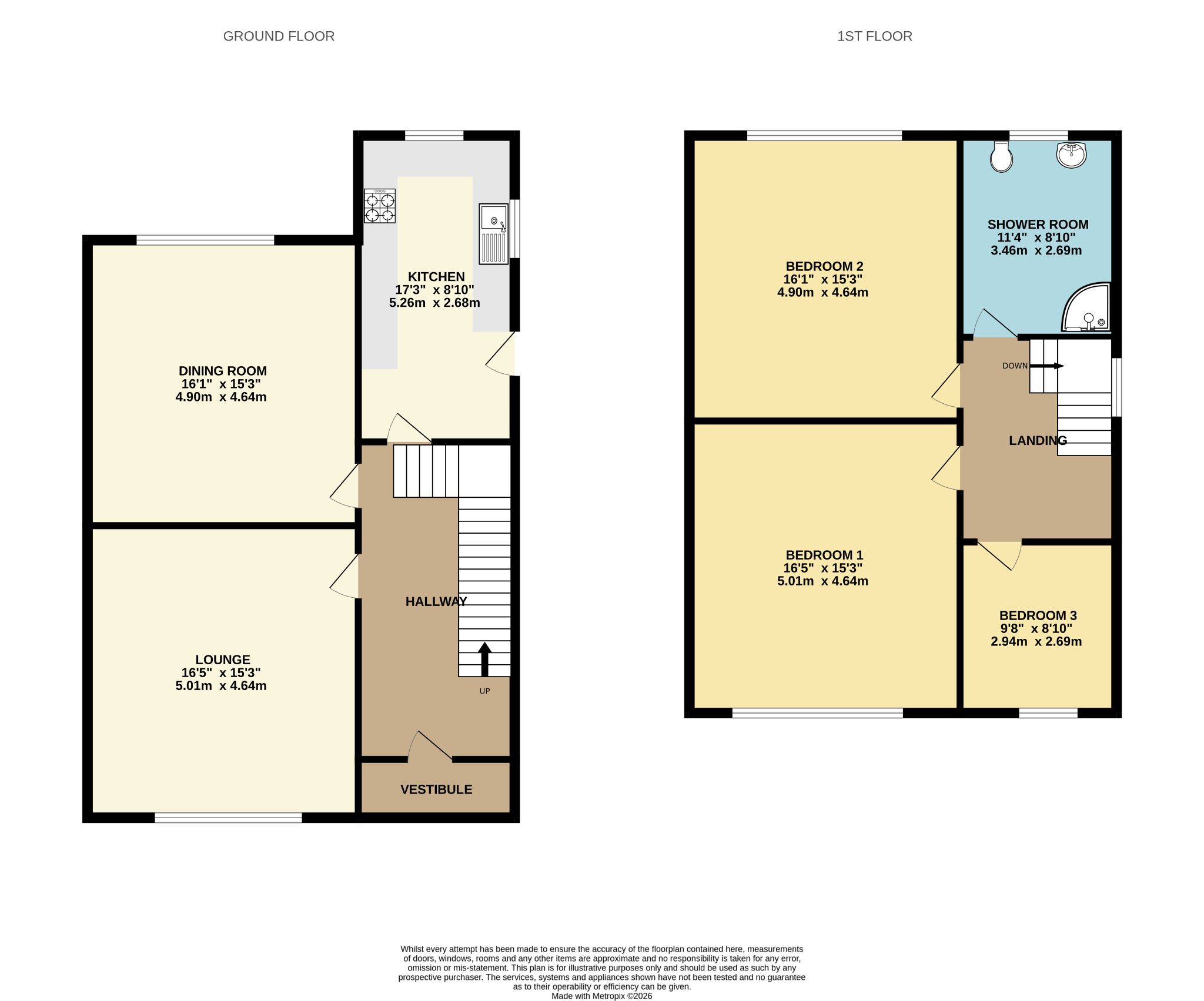 3 bedroom semi-detached house For Sale in Wigan - Floorplan 1.