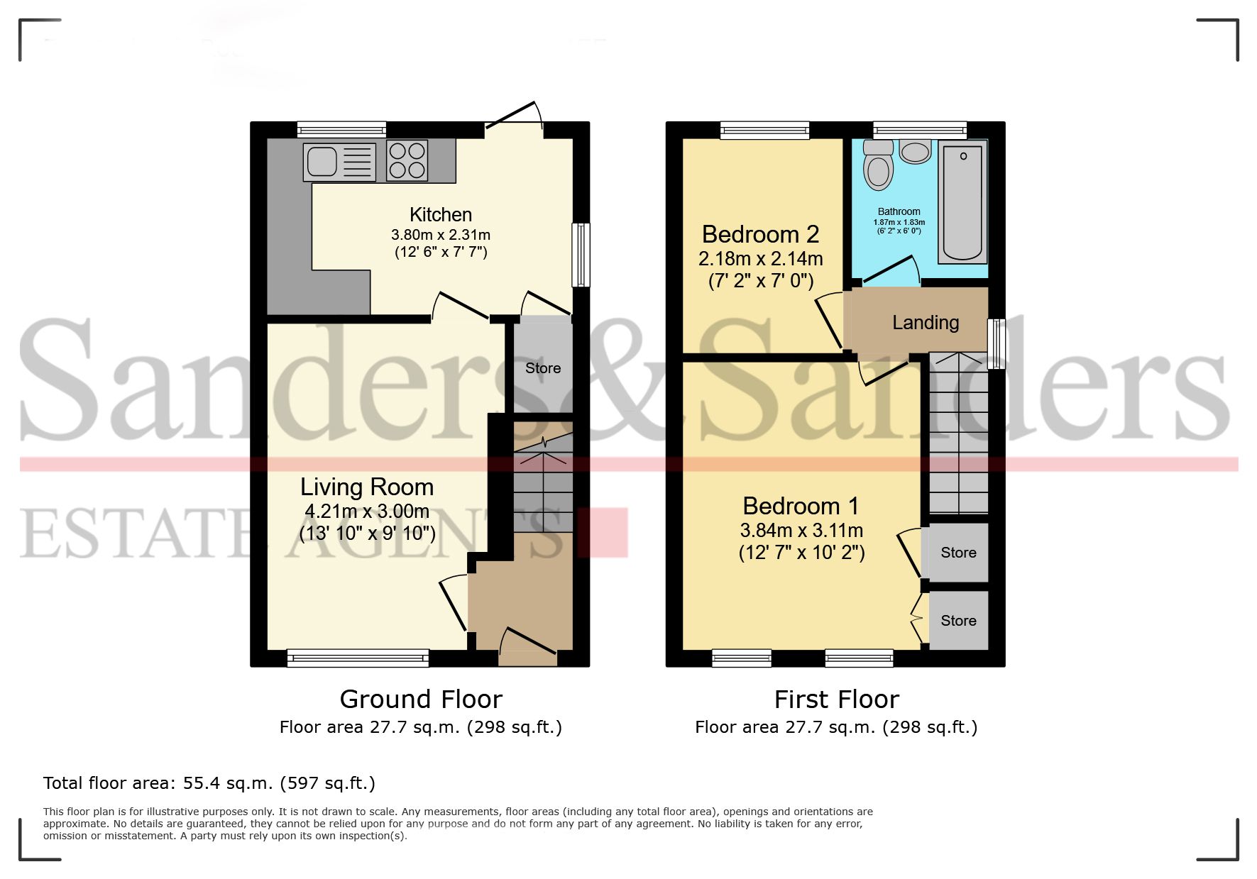 2 bedroom semi-detached house SSTC in Bidford-on-avon, Alcester - Floor Plans