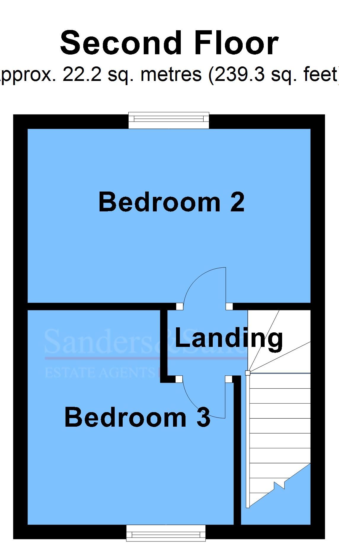 3 bedroom mid terraced house SSTC Alcester - Second Floor