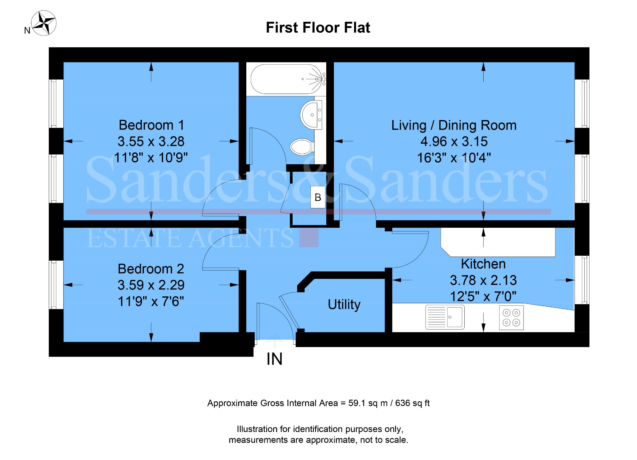 2 bedroom flat flat/apartment For Sale Alcester - Floor Plans