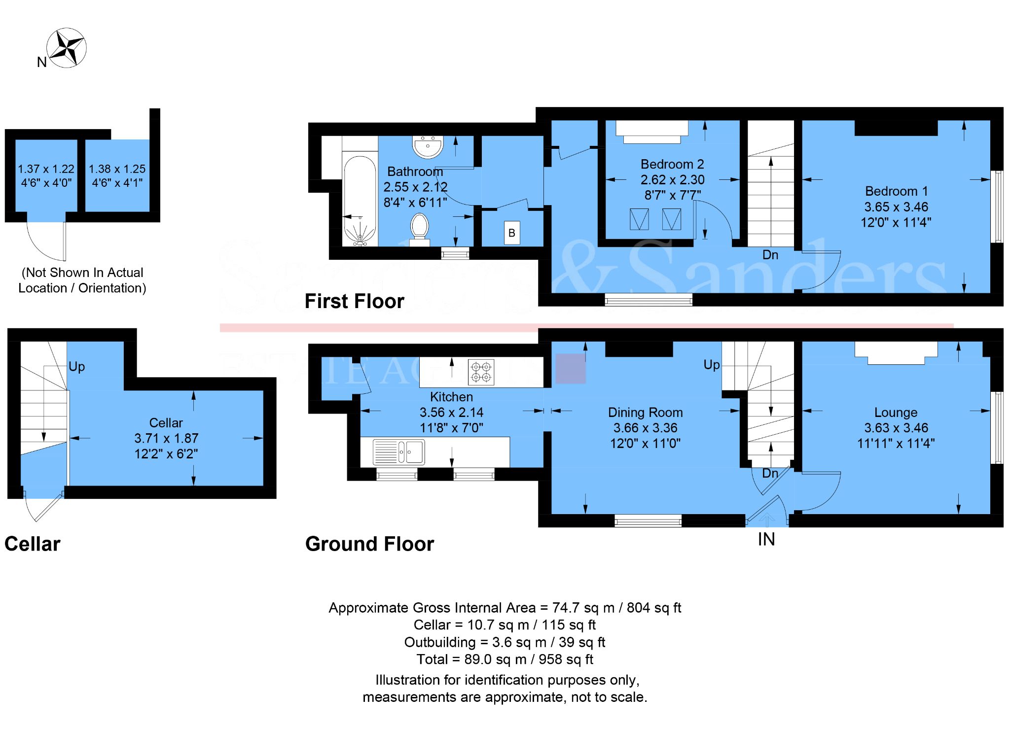 2 bedroom end terraced house SSTC in Bidford On Avon, Alcester - Floor Plans