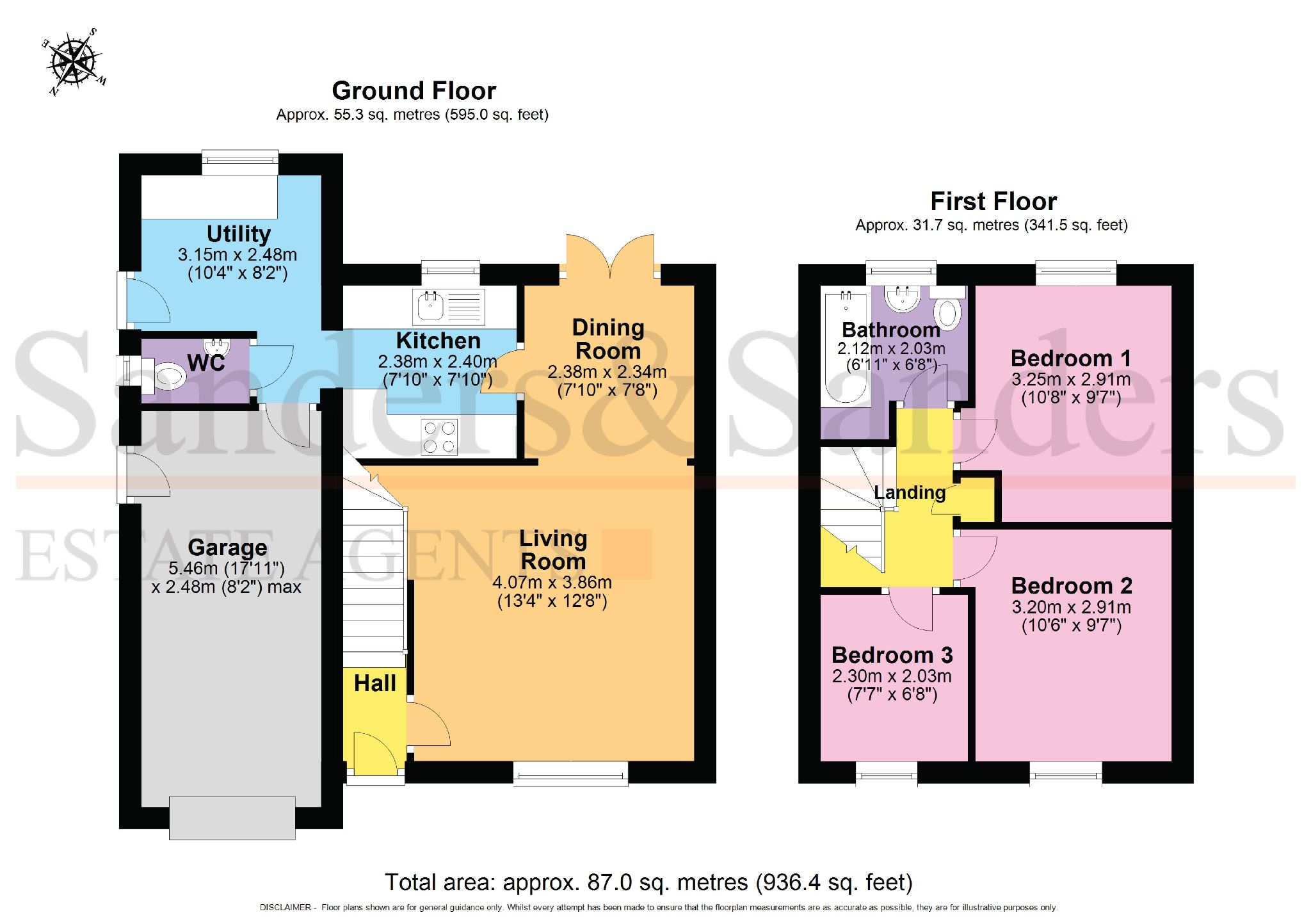 3 bedroom end terraced house SSTC Stratford-upon-avon - Floor Plans