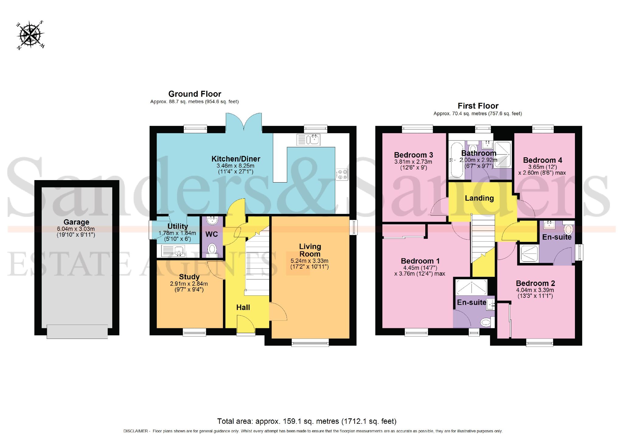 4 bedroom detached house Sold in Bidford-on-avon, Alcester - Floor Plans
