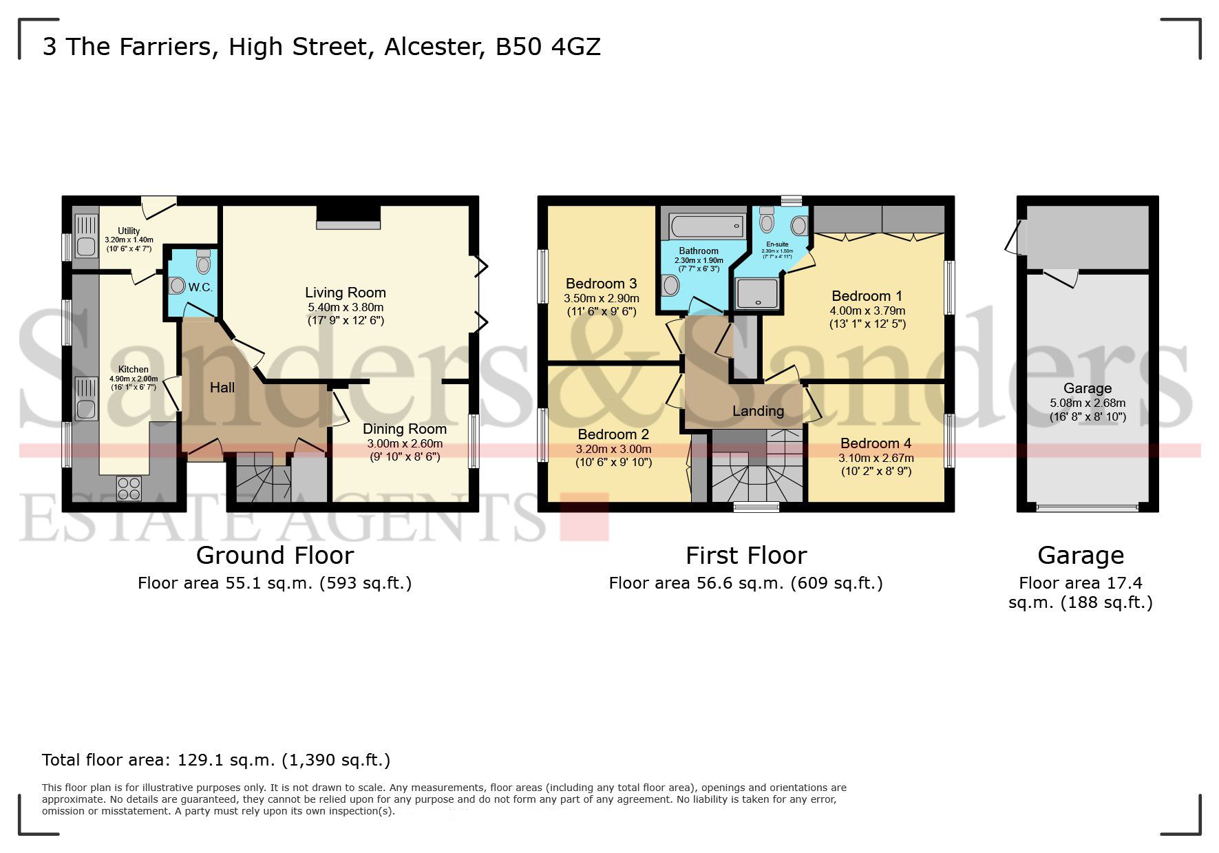 4 bedroom link detached house For Sale in Broom, Bidford-on-avon, Alcester - Floor Plans