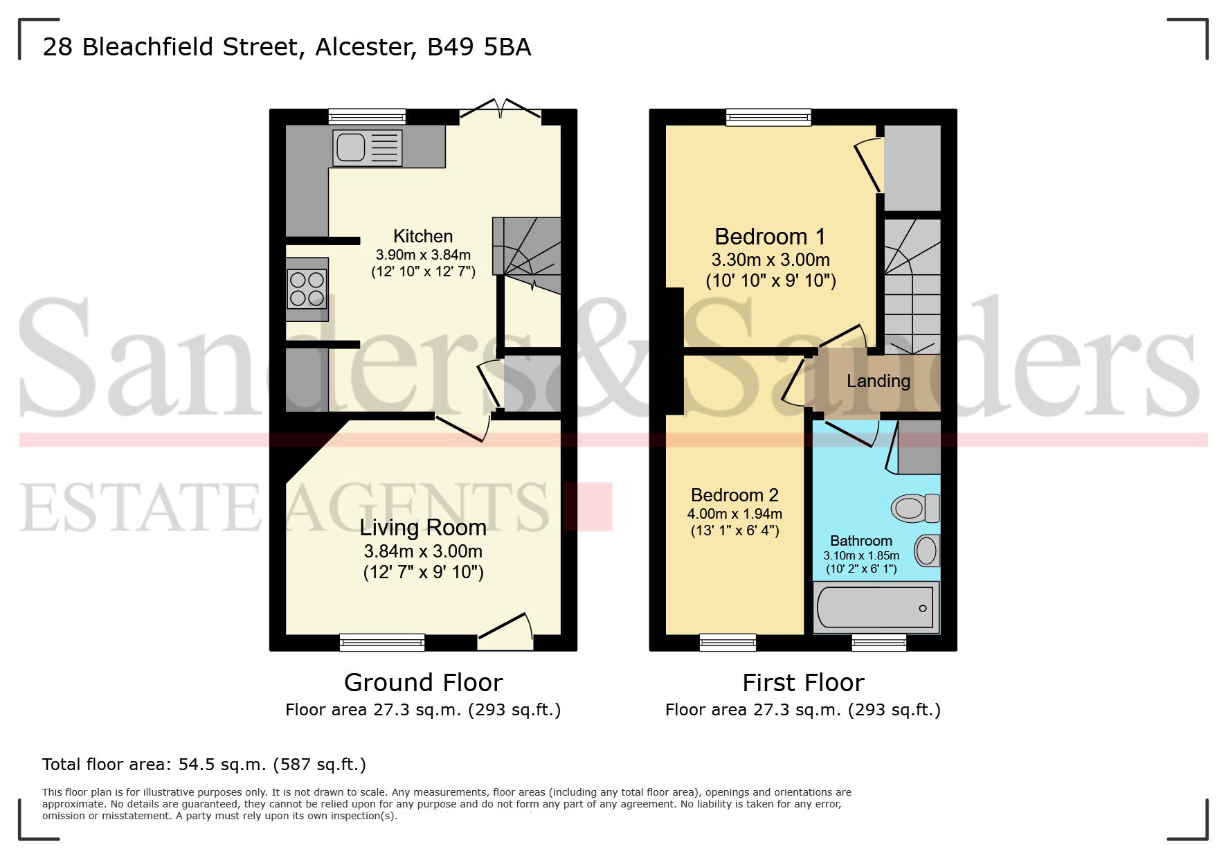 2 bedroom cottage house SSTC Alcester - Floor Plan