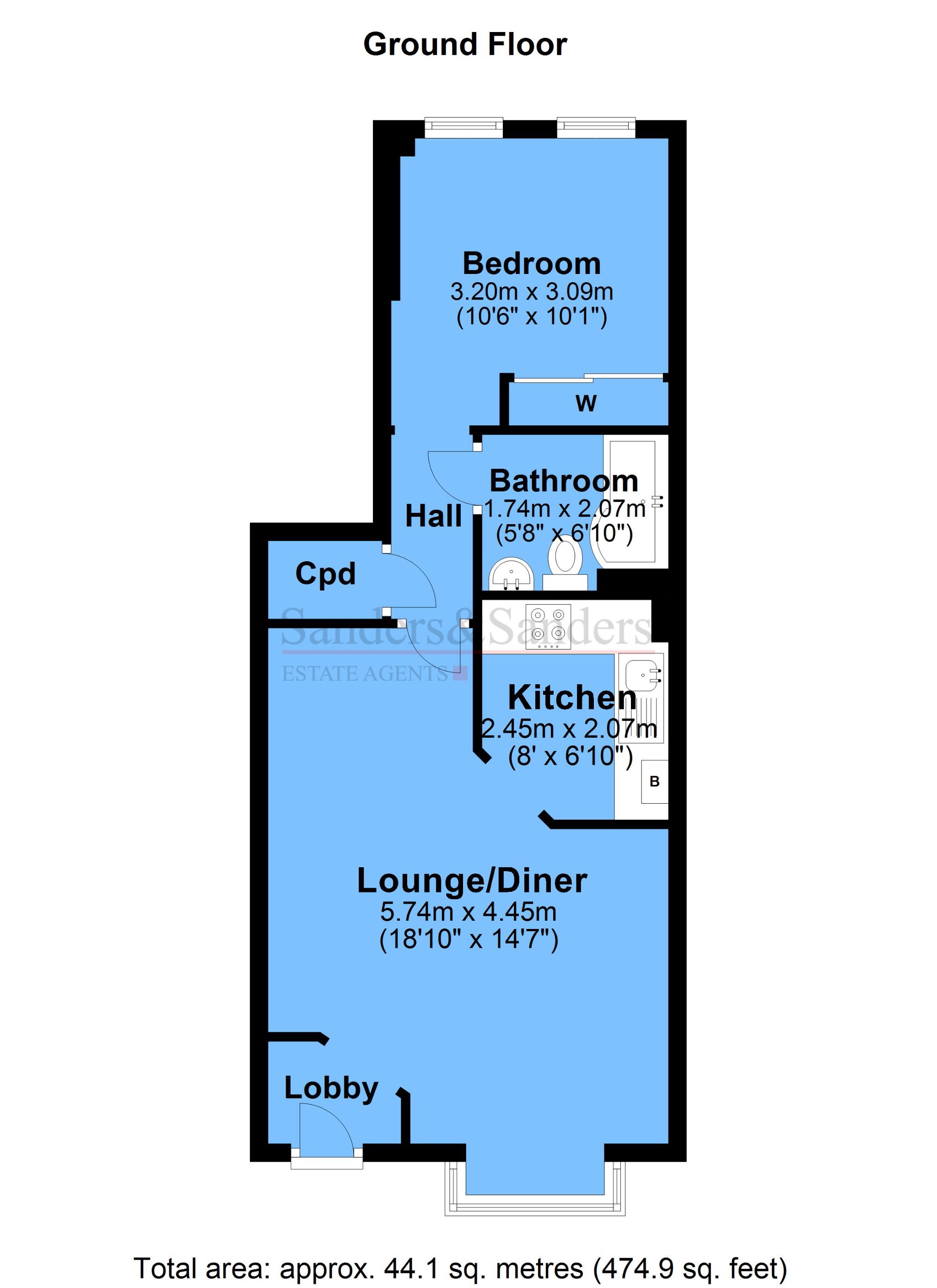 1 bedroom ground floor maisonette flat/apartment SSTC Alcester - Floor Plans
