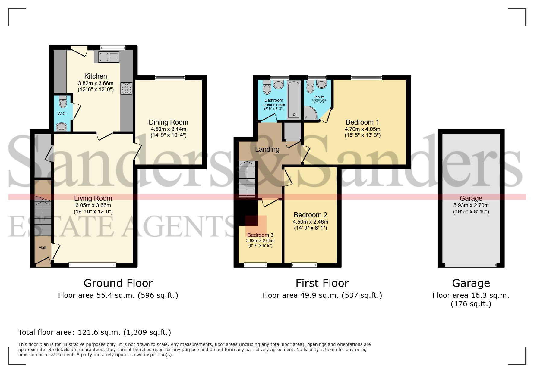 3 bedroom mid terraced house SSTC Alcester - Floor Plans
